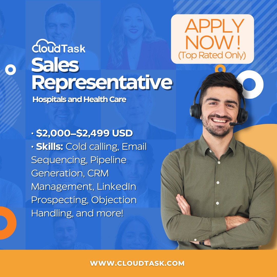 CloudTask - Now Hiring: Sales Representative (Remote) A remote Sales ...