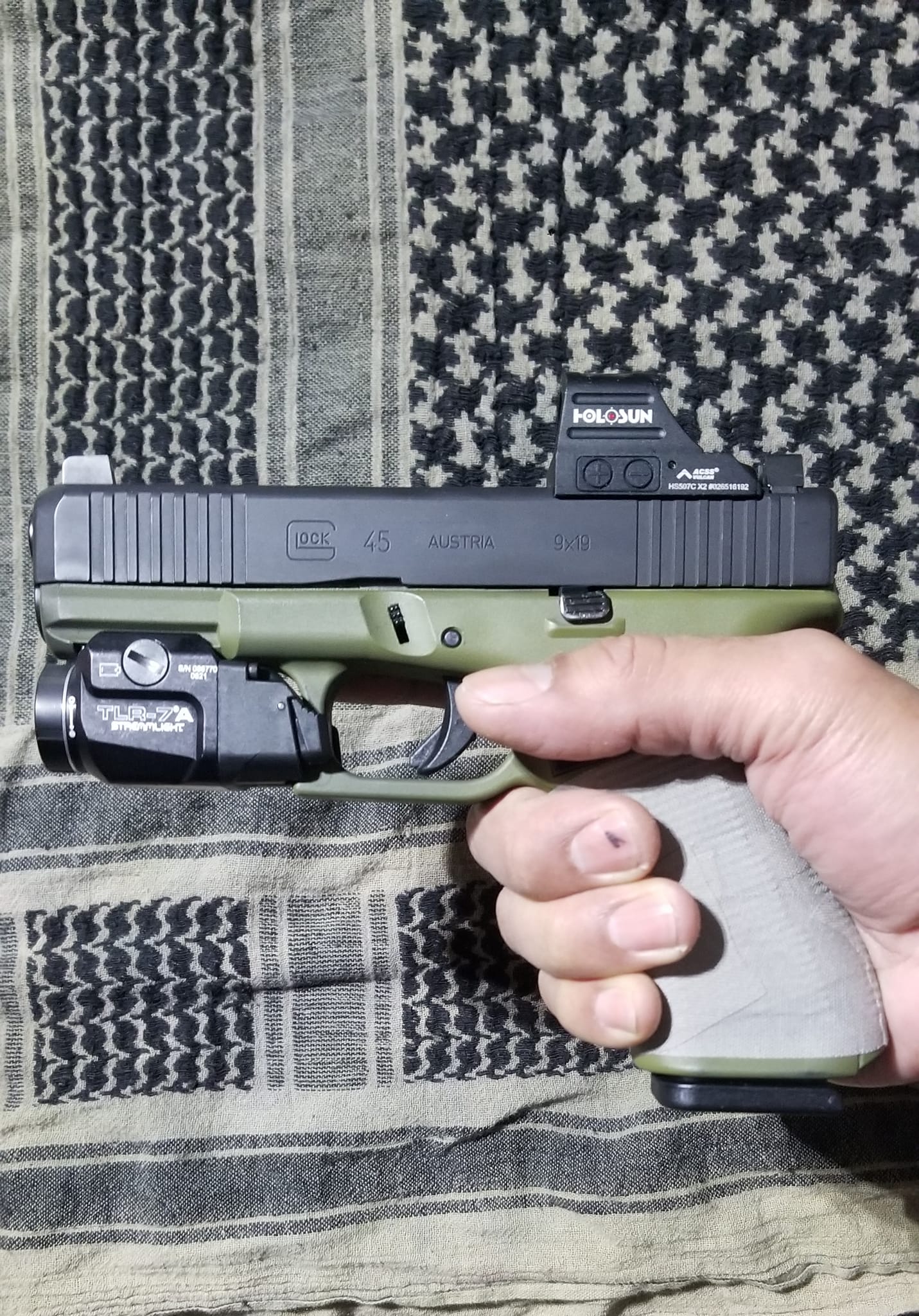 For Glock 19 Complete Slide gen3 Sights RMR Raptor Cut Black Barrel - KinetiTech
