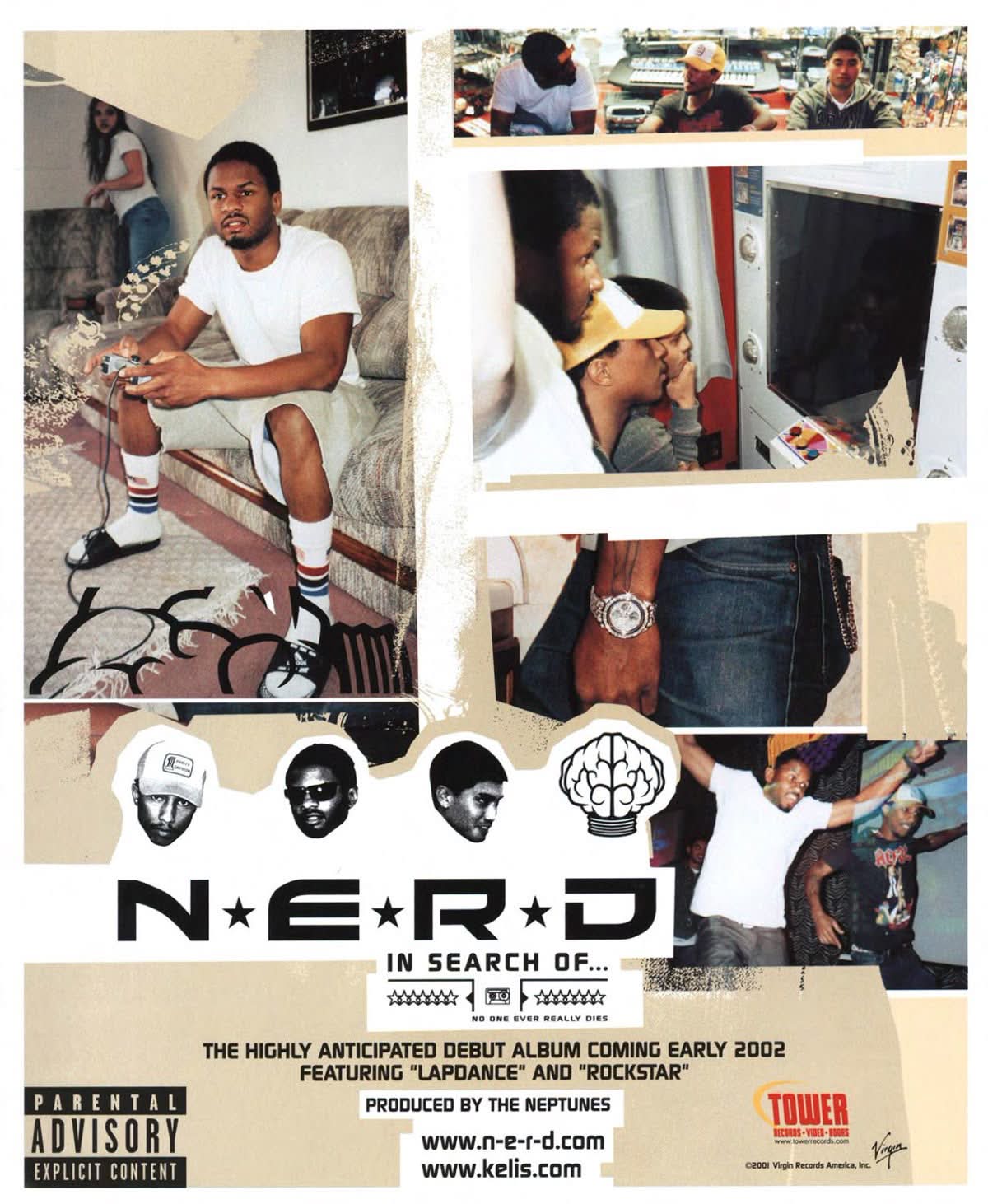 Poster promoting N.E.R.D's debut album 'In Search Of…'