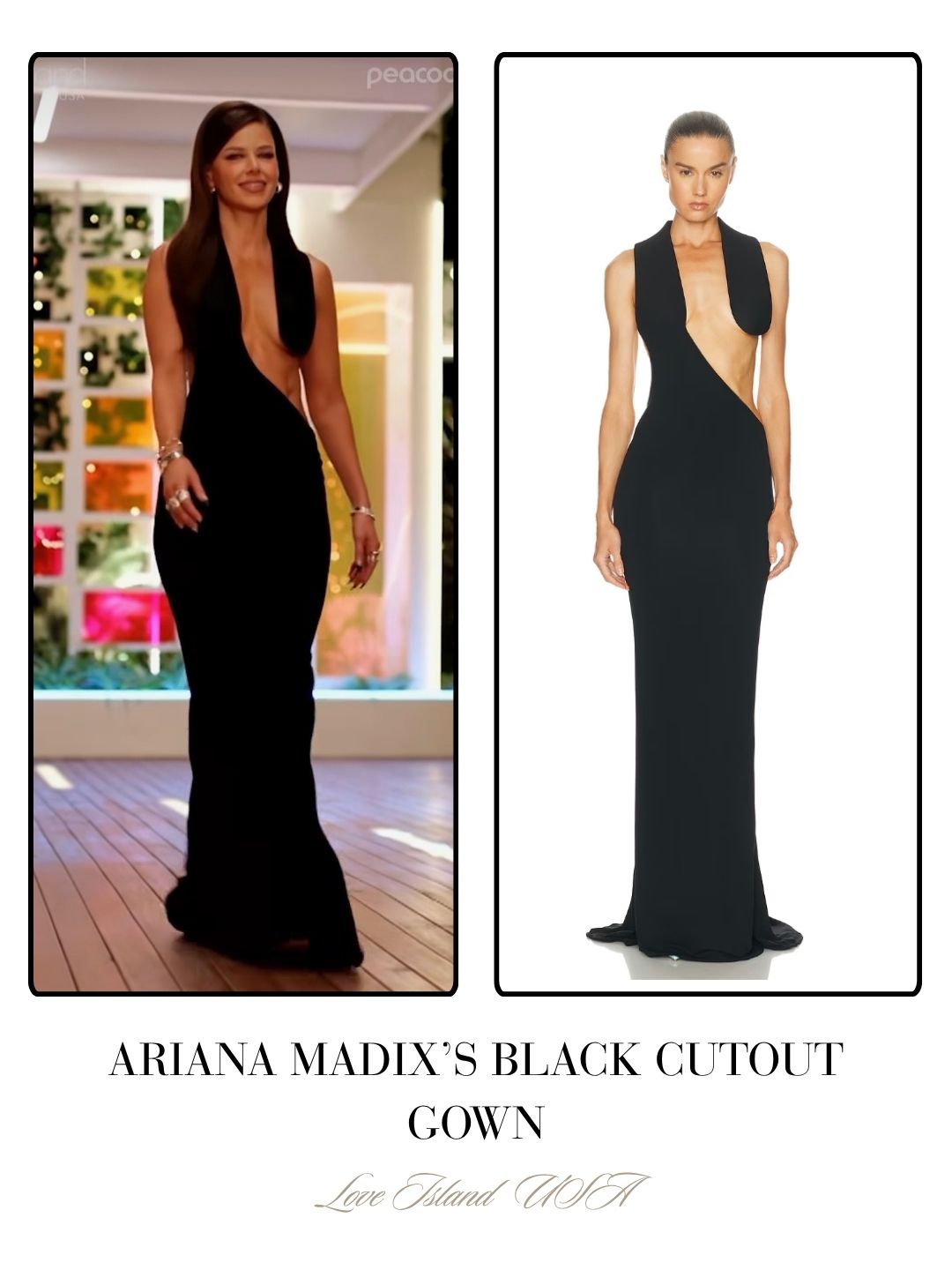 ariana madix black dress Gown Town // Get details on Madix's Plunging Cutout Gown on The Love Island USA Season 8 Premiere: https://www.bigblondehair.com/ariana -madixs-black-cutout-gown-on-the-love-island-season-8-premiere/ #LoveIsland #LoveIslandUSA #ArianaMadix Color:Pacific valentine's day collection Steve Madden Haynes Boot