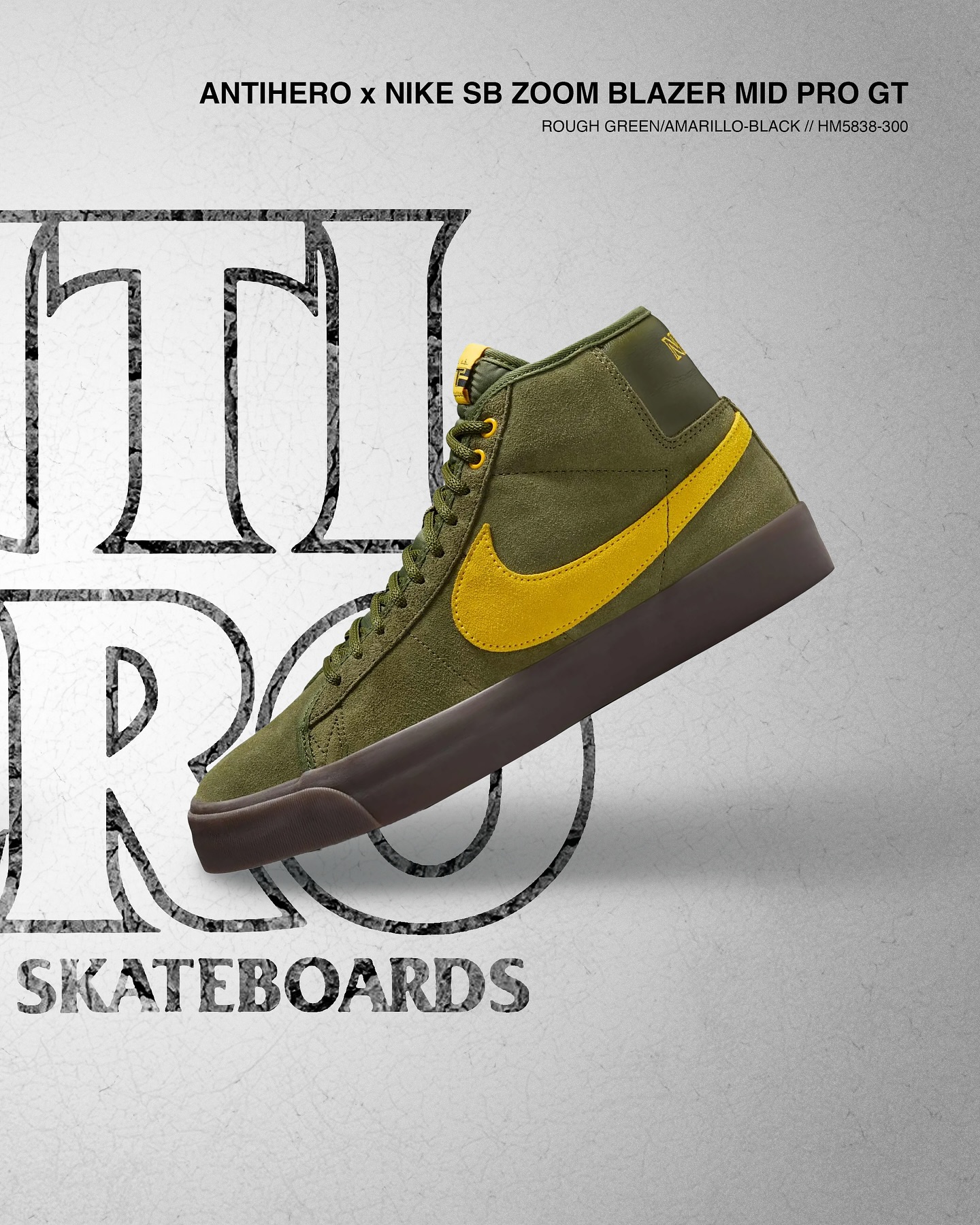 nikesb x ANTIHERO Dunk High & Zoom Blazer Mid Pro GT Launch 