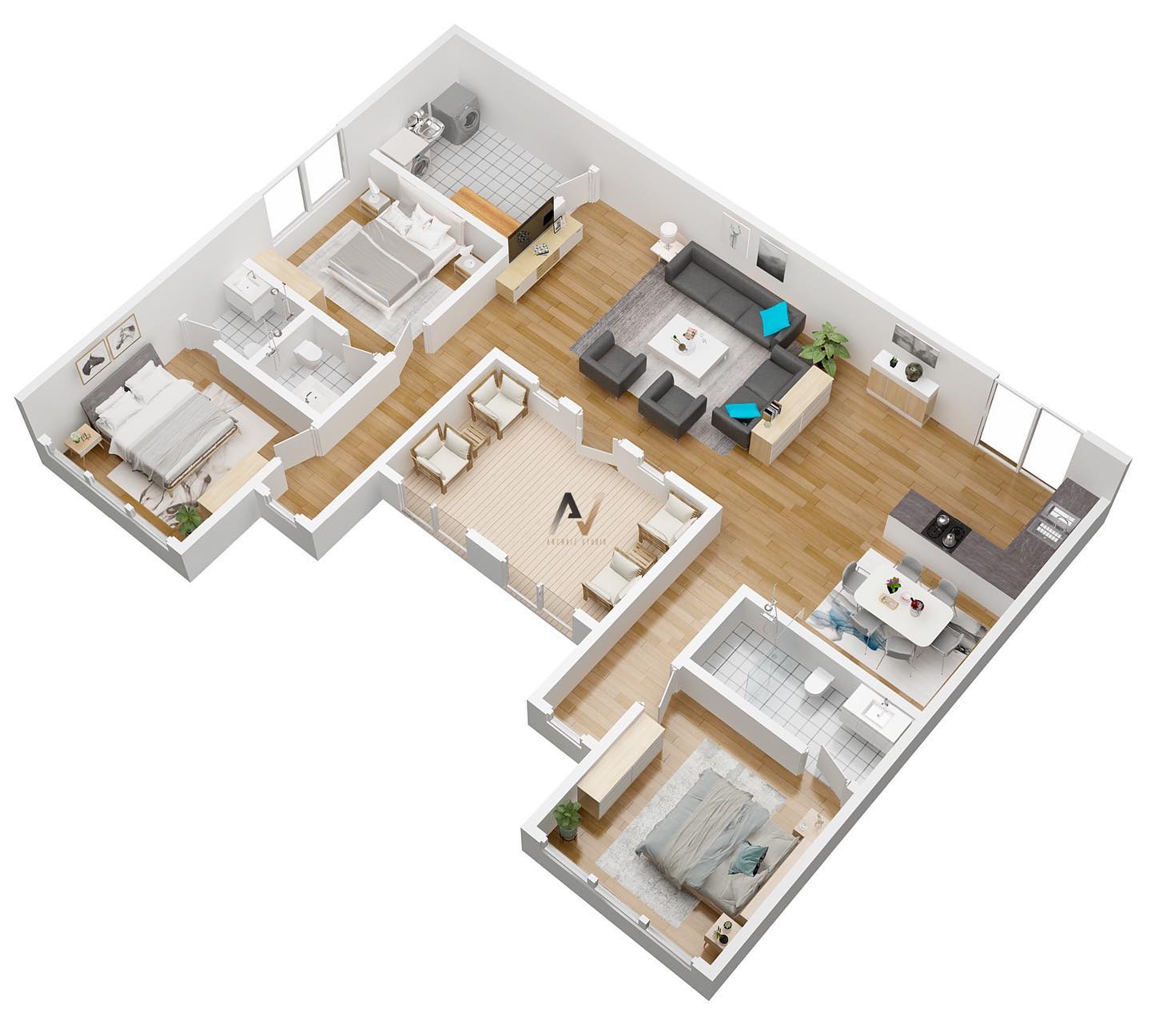 Archvizstudio3D - The 3D floor plan by archvizstudio3d...