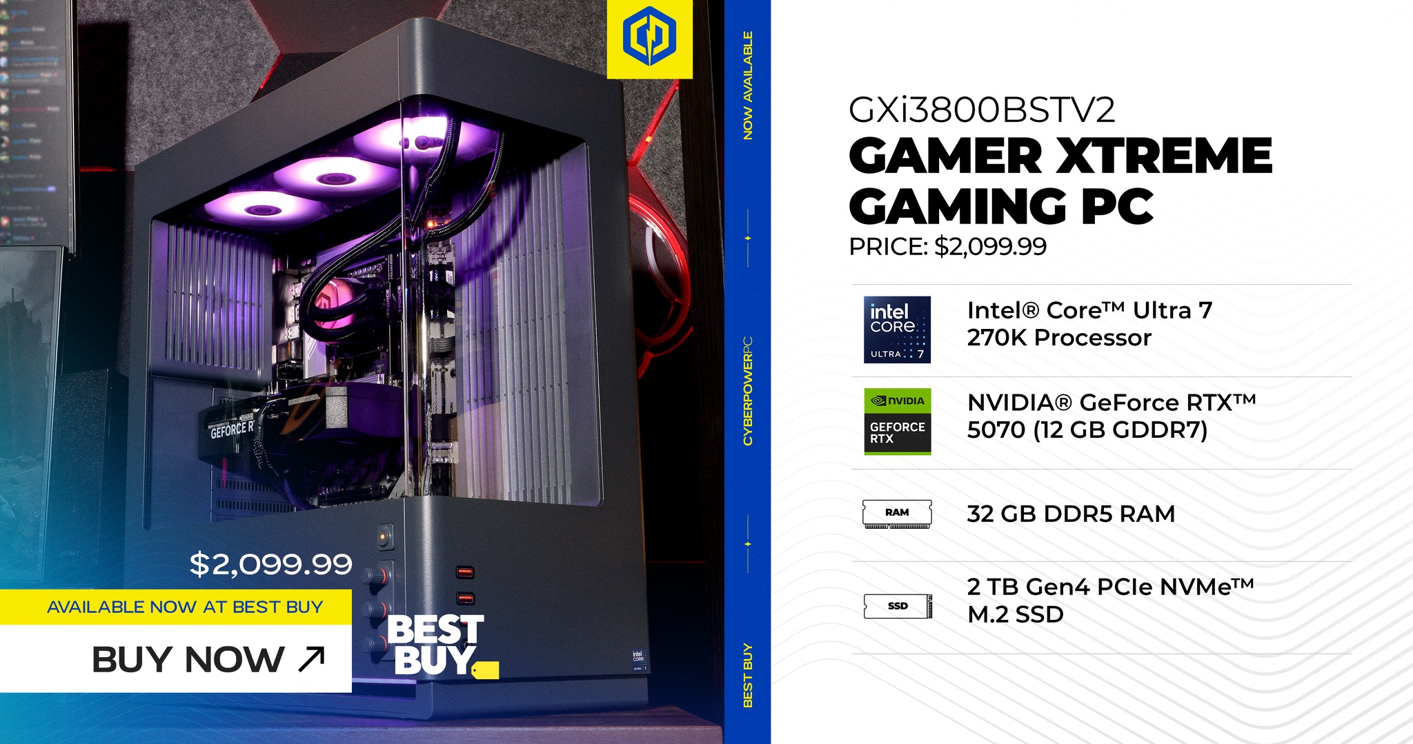 Game harder with the all new GXi3800BSTV2 Gamer Xtreme Gaming PC 