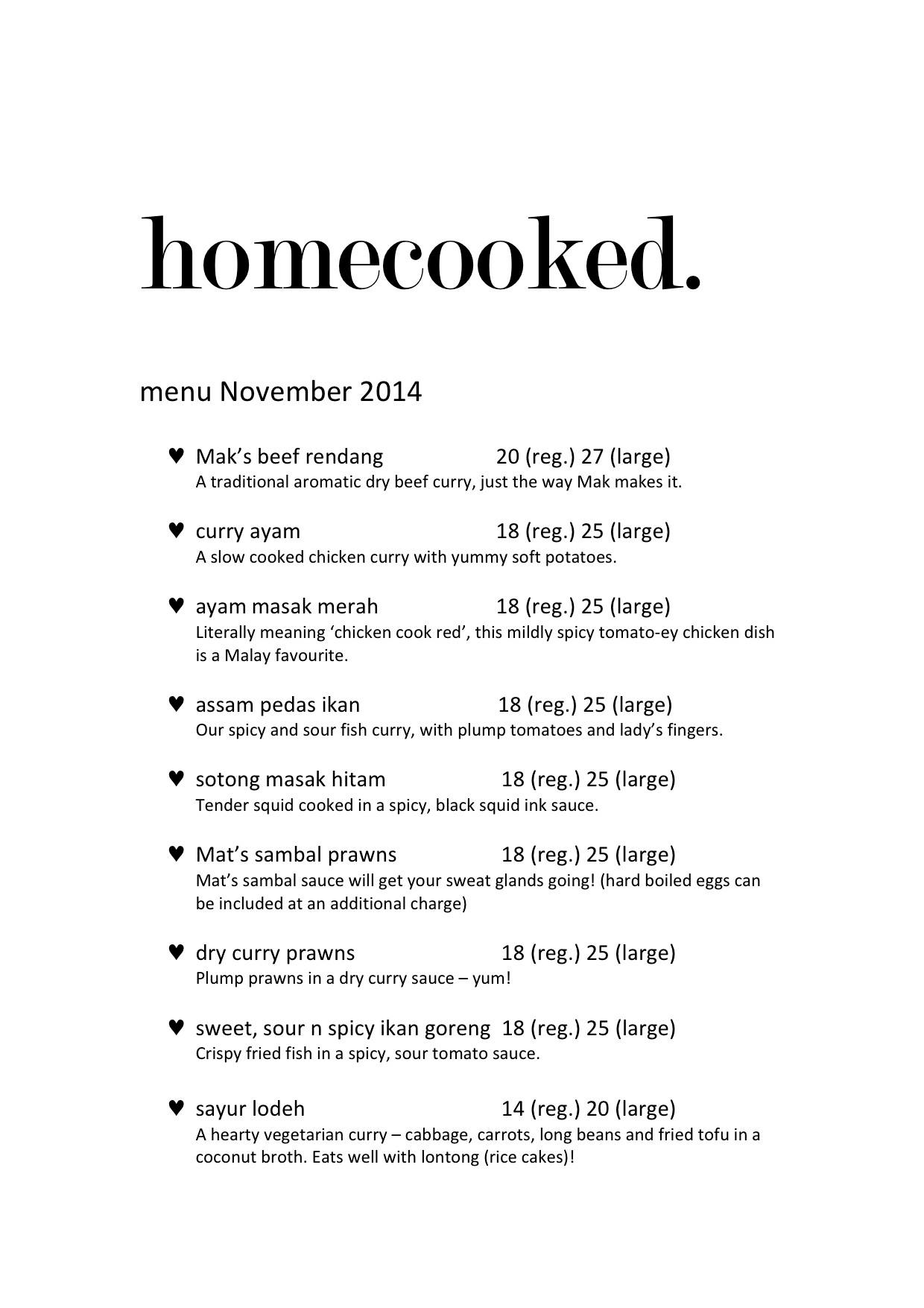 our new menu is finally here!... - RiceField by homecooked.
