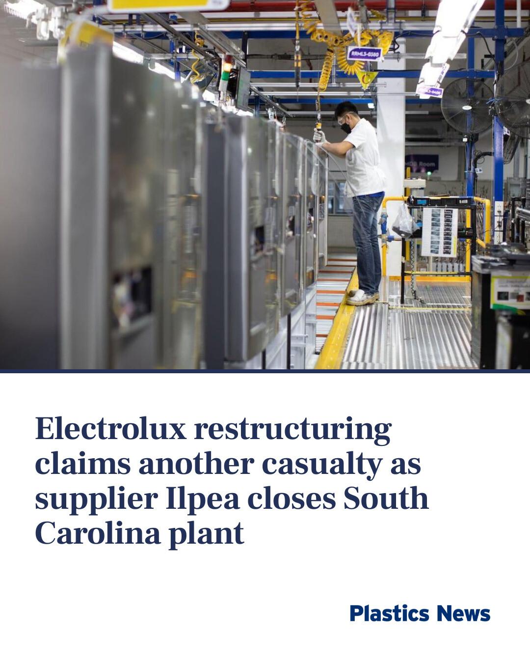 Electrolux shutdown affects Ilpea Industries, closing South