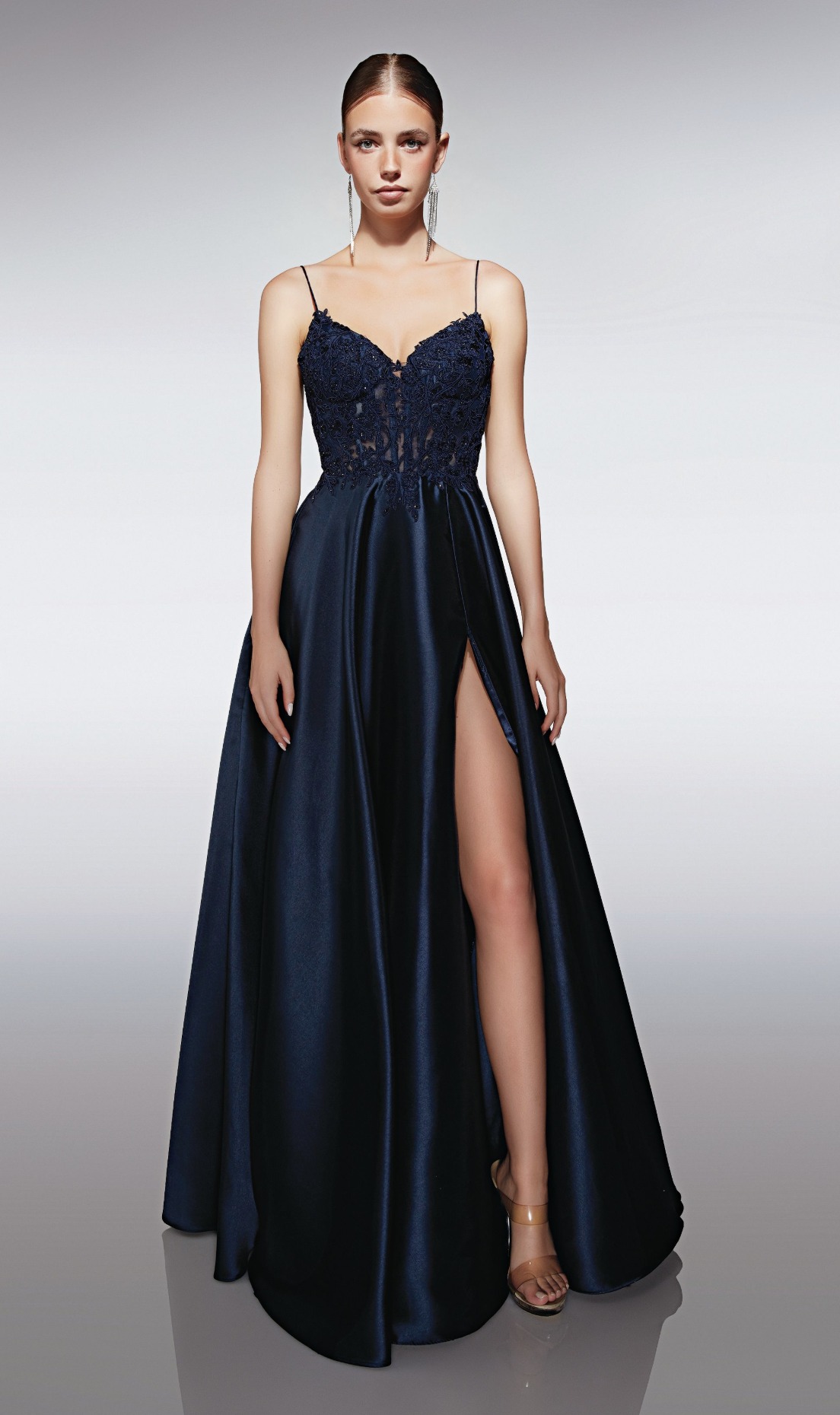 graduation dresses montreal Aerie Couture 422 dress in navy Grand Falls Windsor wedding dress guest dresses