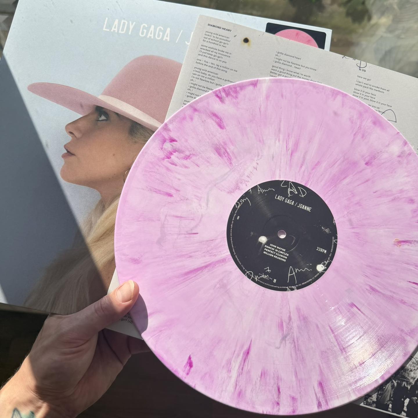 First look at the new pressing of Lady Gaga's 'Joanne' on marbled
