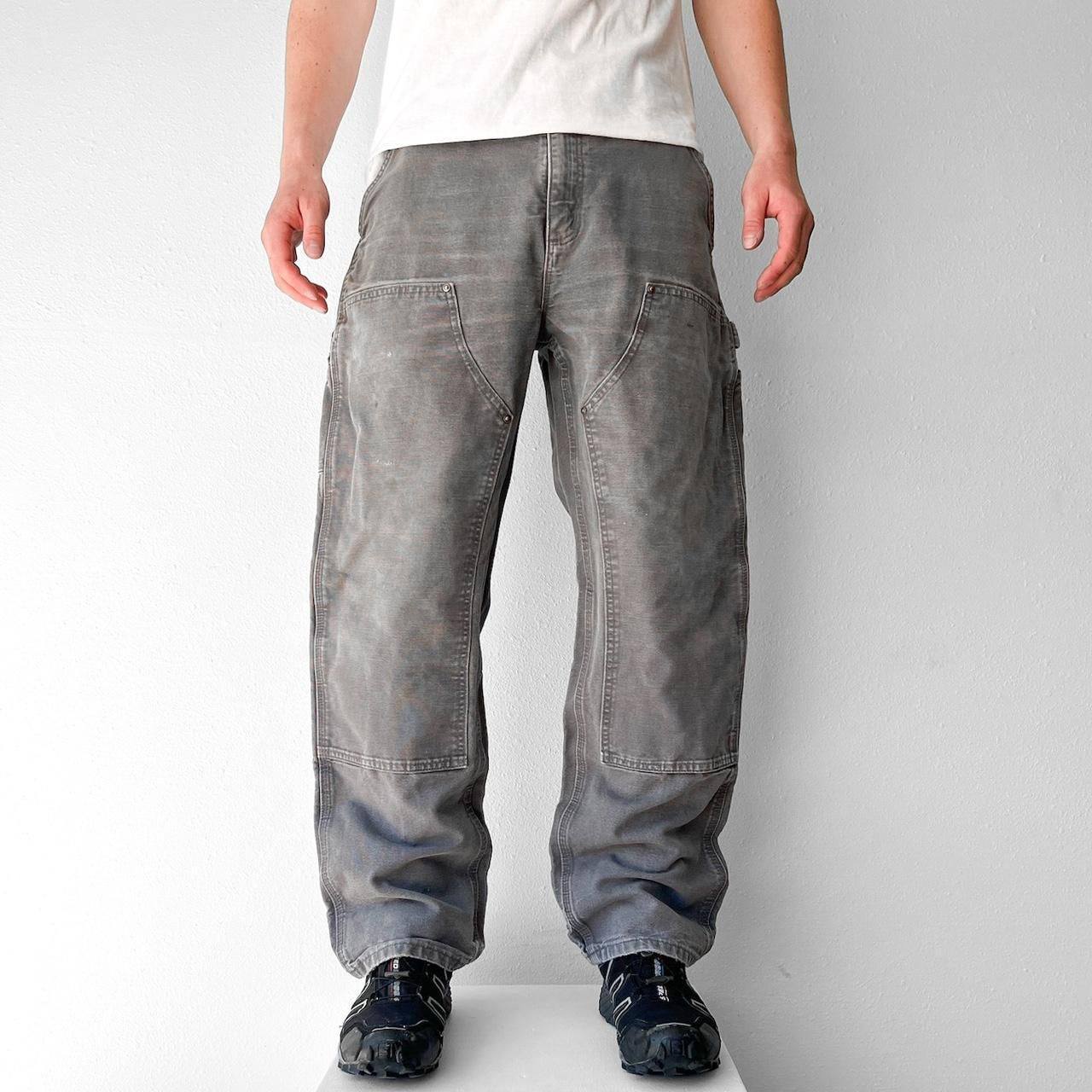 Carhartt 2000s B01 GVL Gravel Grey double knee Original fit madein 