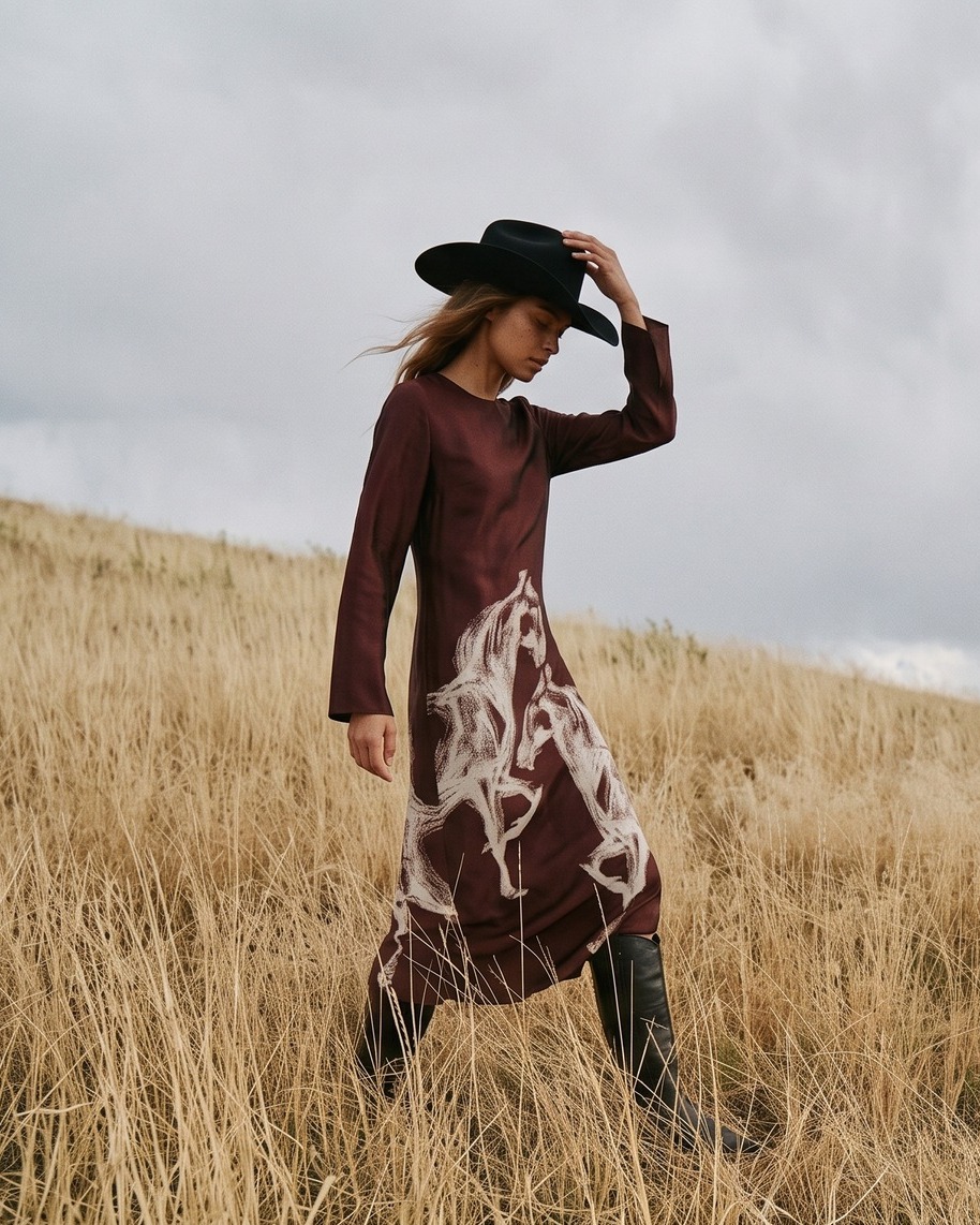 Western flair, refined. 🤎 The Antonio Melani Emerson Horse Print Midi Dress brings all the rustic-chic energy to your wardrobe. Shop now: https://tinyurl.com/y799zerh
