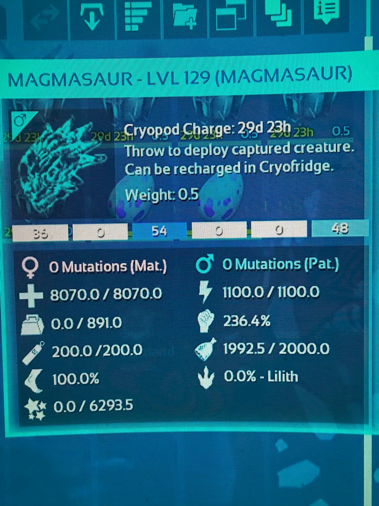 ARK DROPS 新品未使用‼️ 【ラスト】 Lvl 129 Male Character Clone for 9145 Shards in Ark Survival Ascended