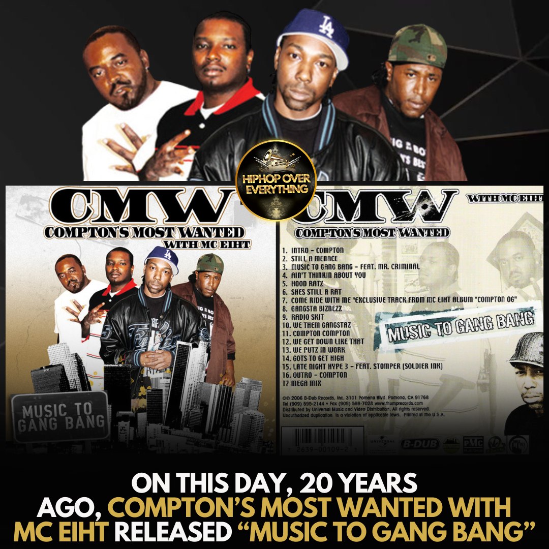 compton's most wanted シングル盤　G Rap 📲 On this day, 20 years ago, Compton's Most Wanted with MC Eiht