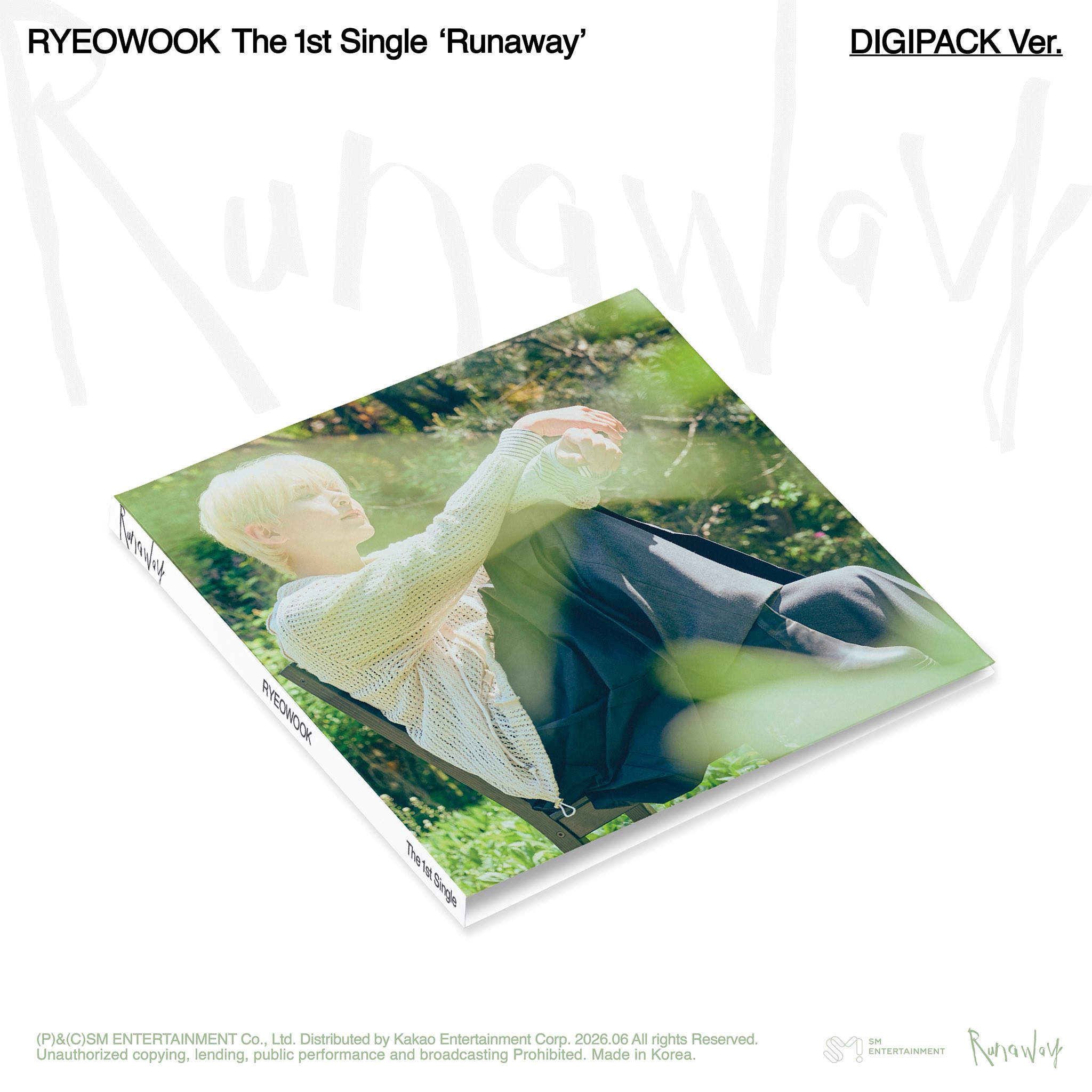 RYEOWOOK 려욱 'Runaway' Album Details (DIGIPACK Ver.) RYEOWOOK