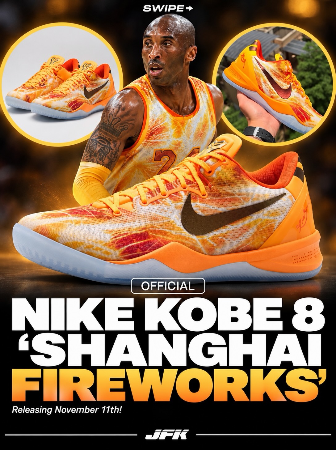 Official Look: Nike Kobe 8 Protro “Shanghai Fireworks