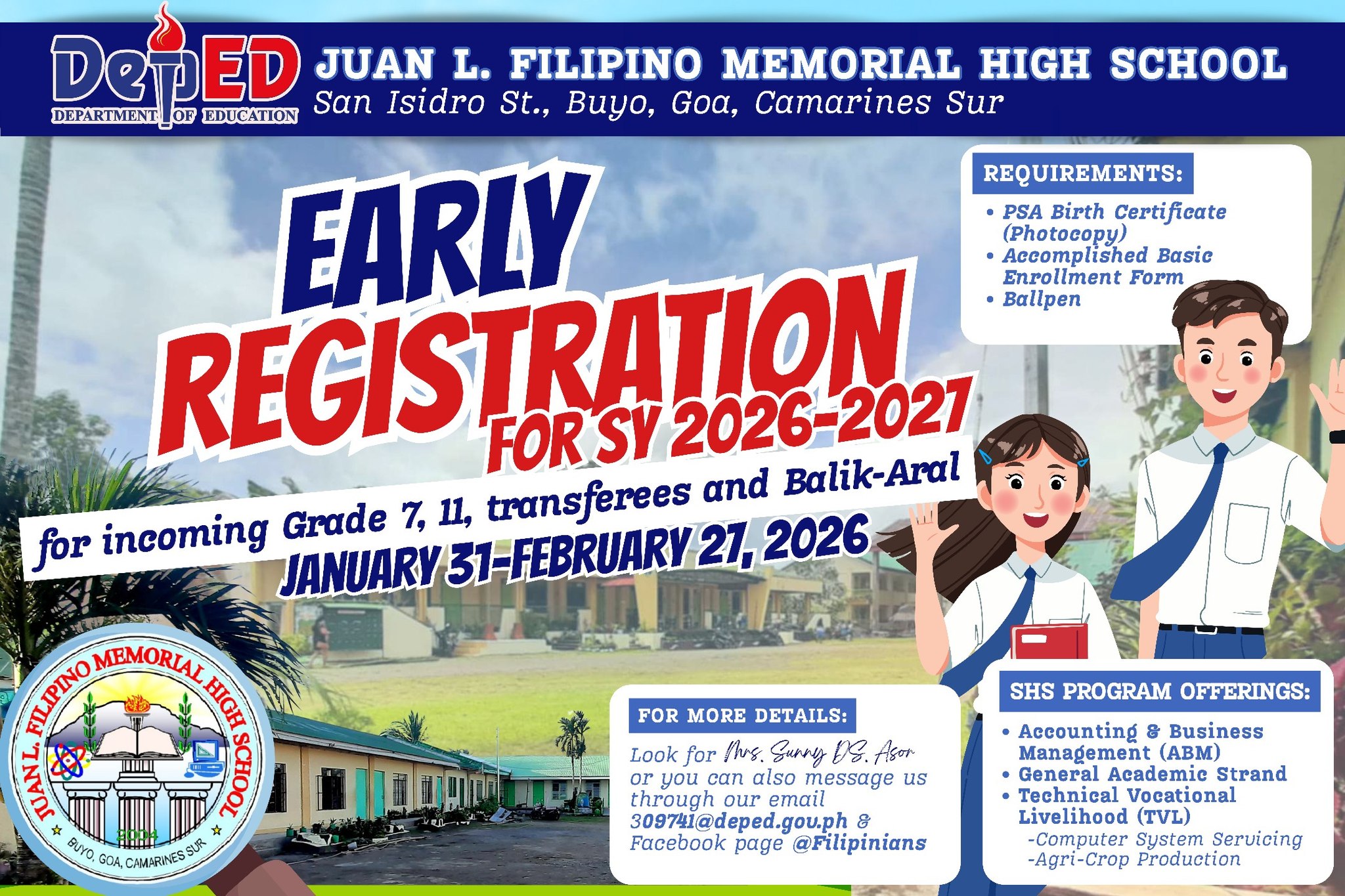 Juan - 𝗕𝗲 𝗽𝗮𝗿𝘁 𝗼𝗳 𝗦𝗬 𝟮𝟬𝟮𝟲–𝟮𝟬𝟮𝟳! Early registration is now open from ...