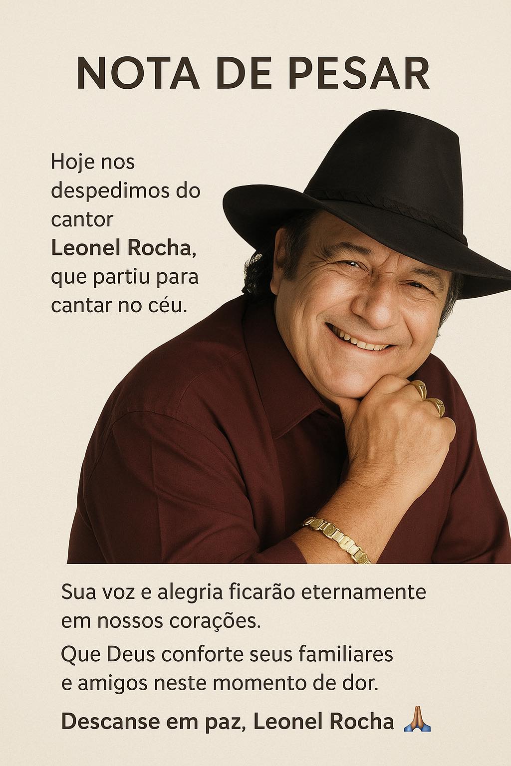 E com pesar que comunicamos a partida... - Associacao Acamgs | Facebook