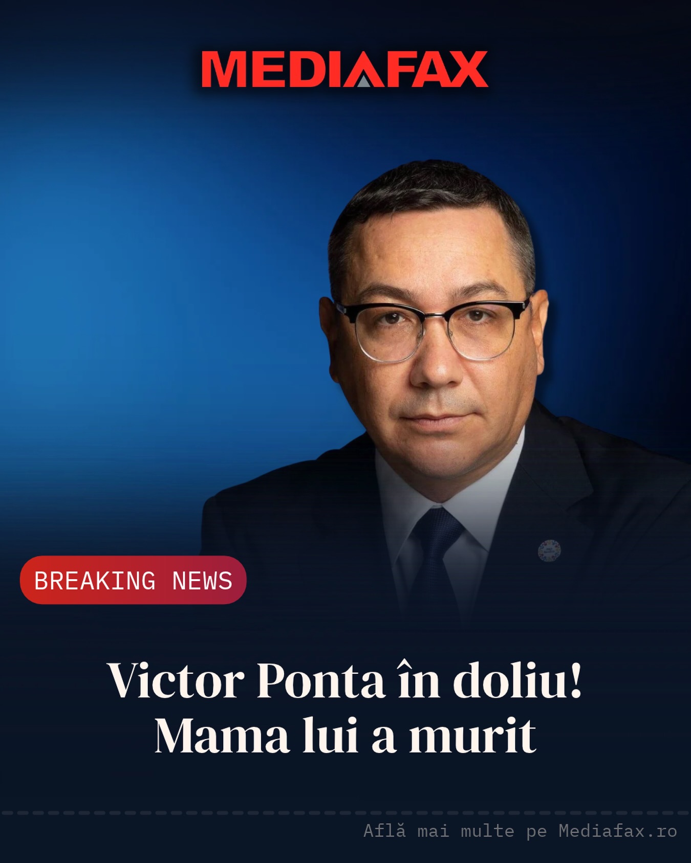 Cornelia Naum, mother of former Prime Minister Victor Ponta, has passed away