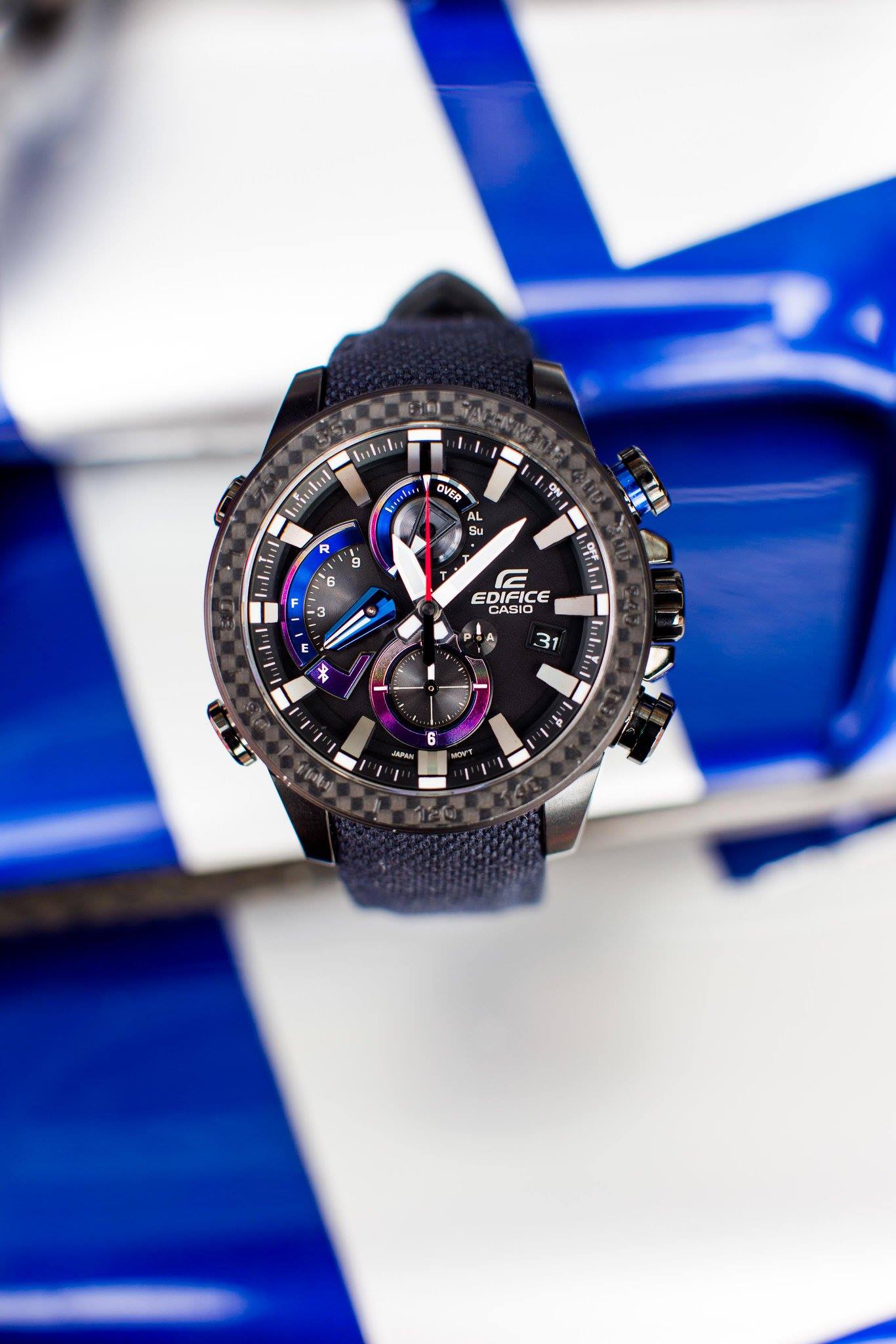 The EDIFICE SCUDERIA TORO ROSSO LIMITED EDITION is inspired by the