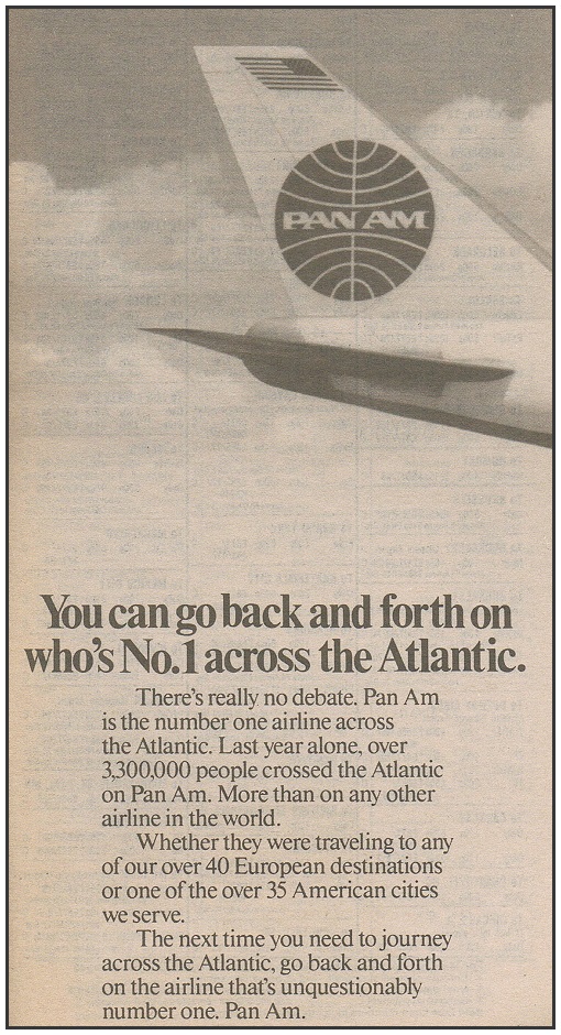 Pan American World Airways (PA) September 1, 1988 Intra-European