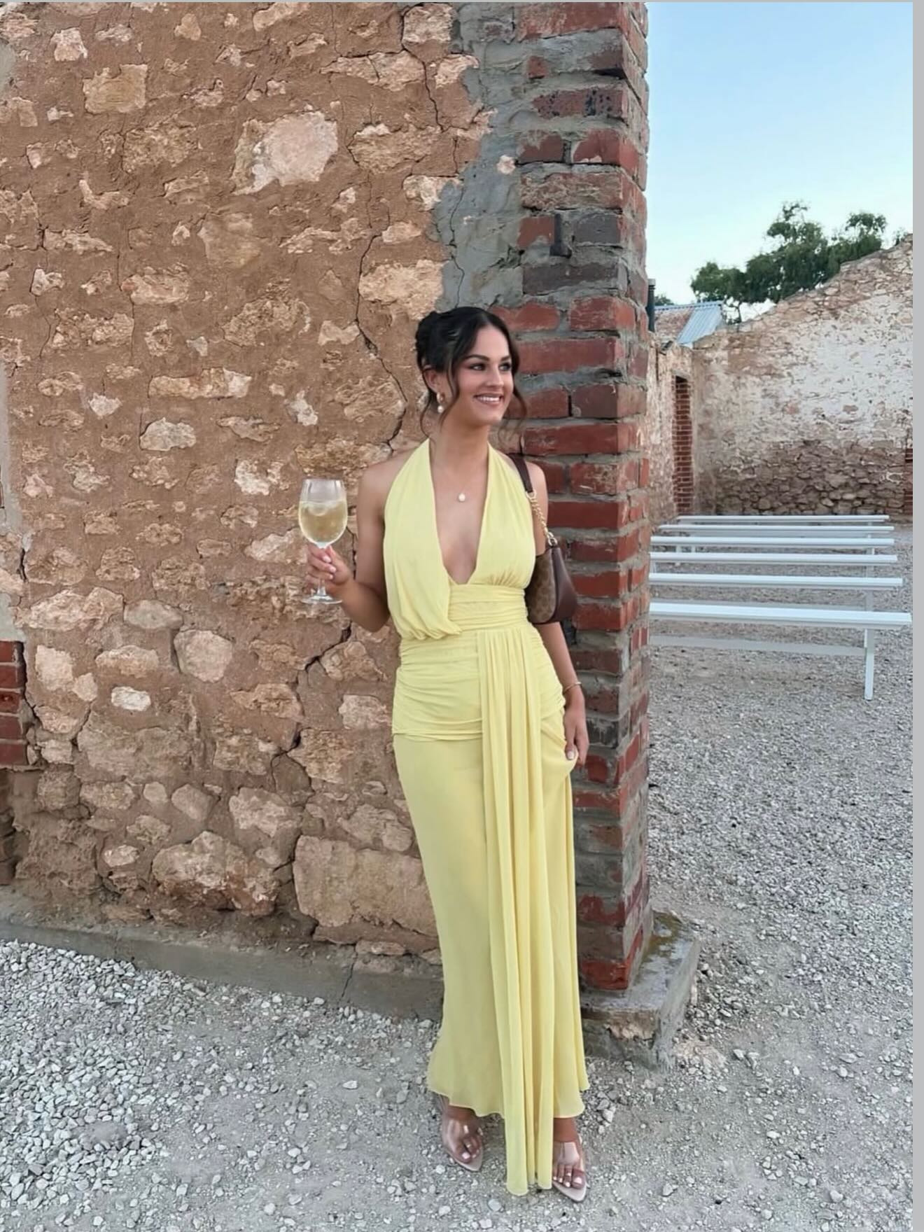 NEW NEW NEW!! The Cassis Drape Maxi by Bec + Bridge in citron is all kinds of effortless—soft draping, a backless moment, and that glow-from-within colour. Turn heads without the commitment