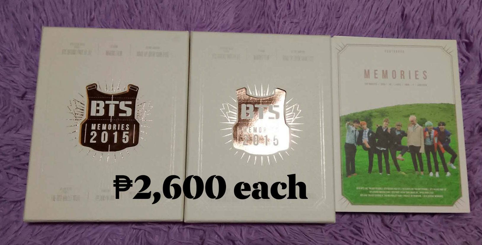 BTS memories of 2016, 2017,2018,2019,2021