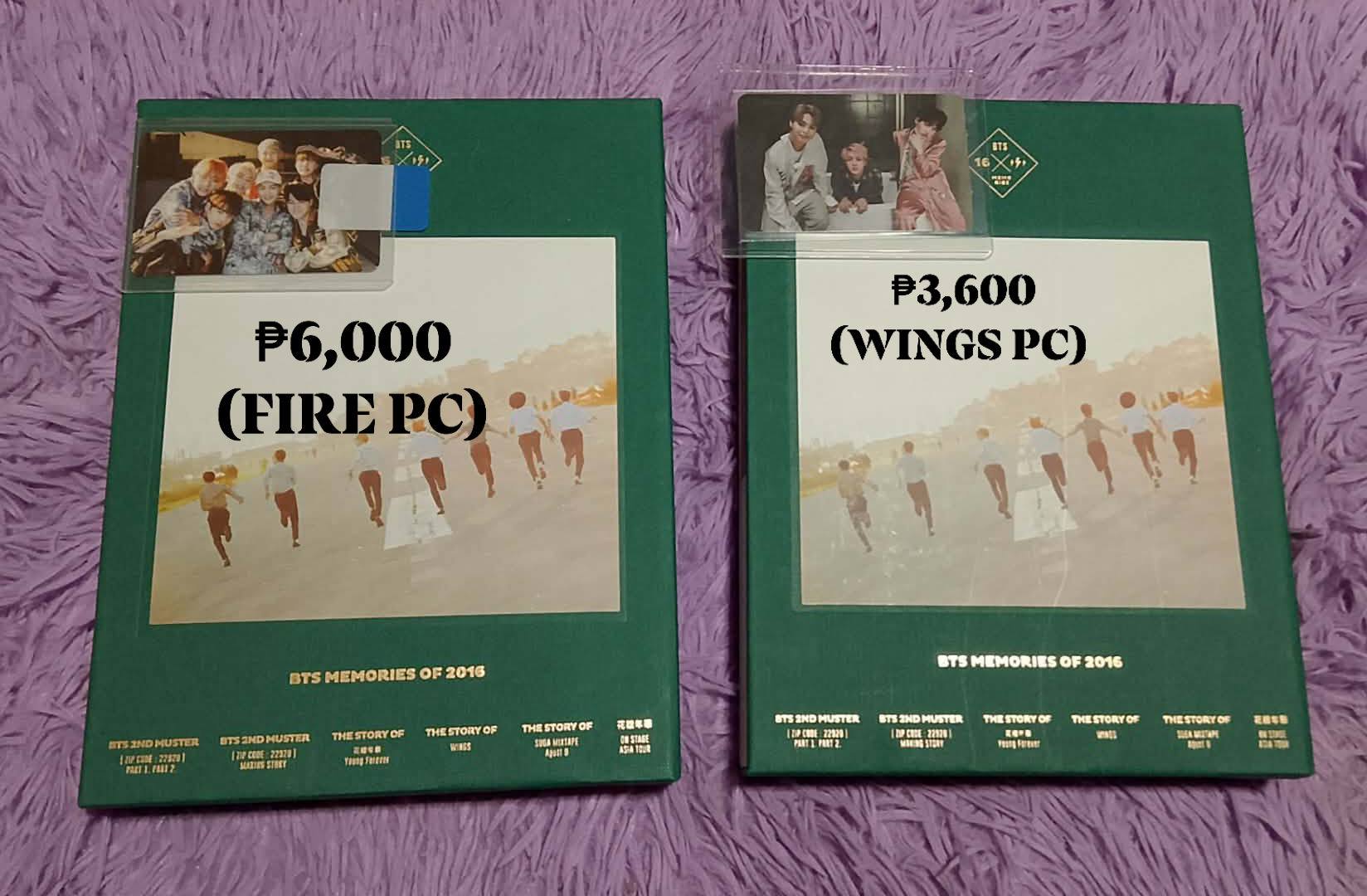 BTS memories of 2016, 2017,2018,2019,2021