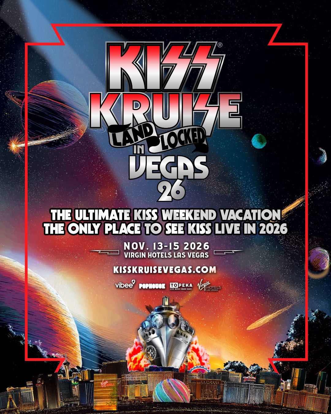 ミュージック KISS Rachs VEGAS 🔥The full KISS Kruise: Land-Locked in Vegas activities schedule