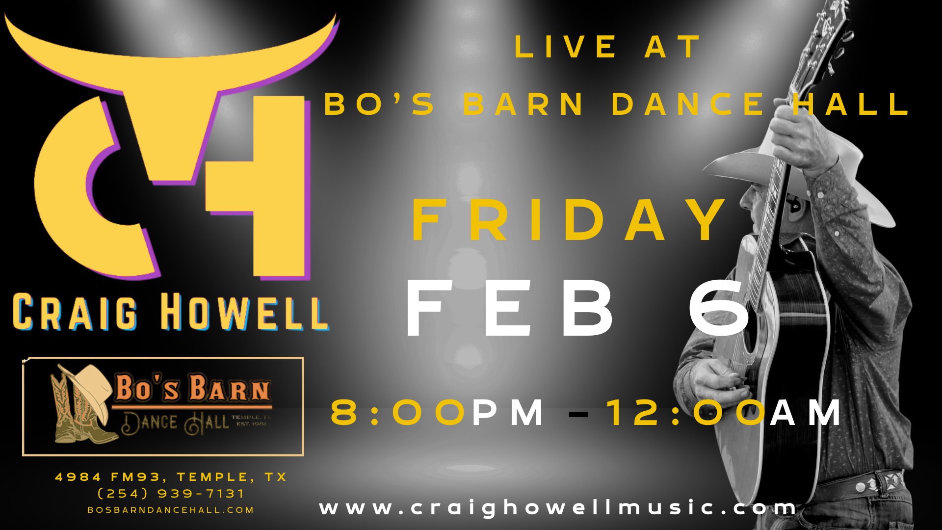 Craig Howell @ Bo's Barn Dancehall