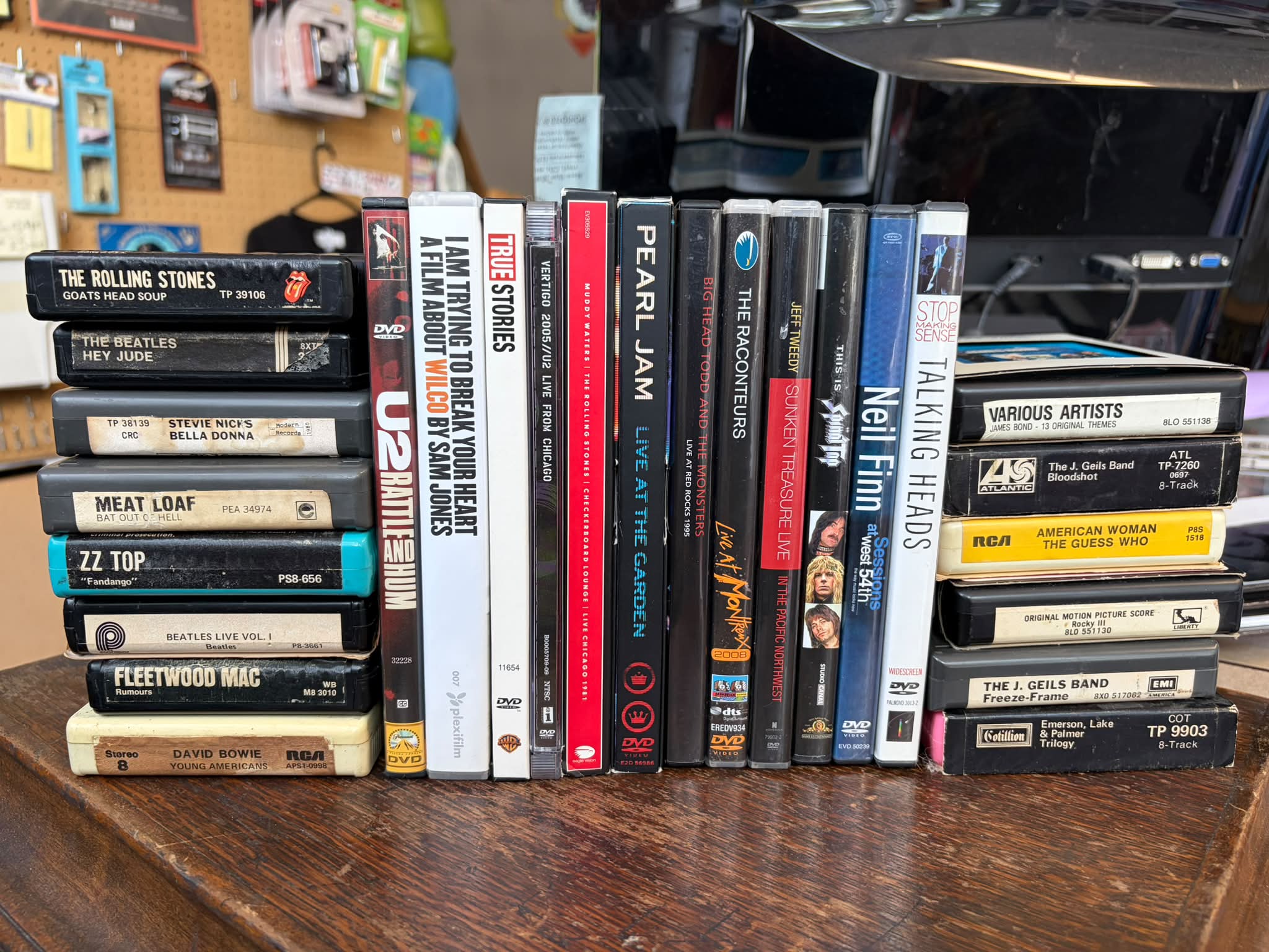 8-Tracks And DVDs Occasionally In Shop
