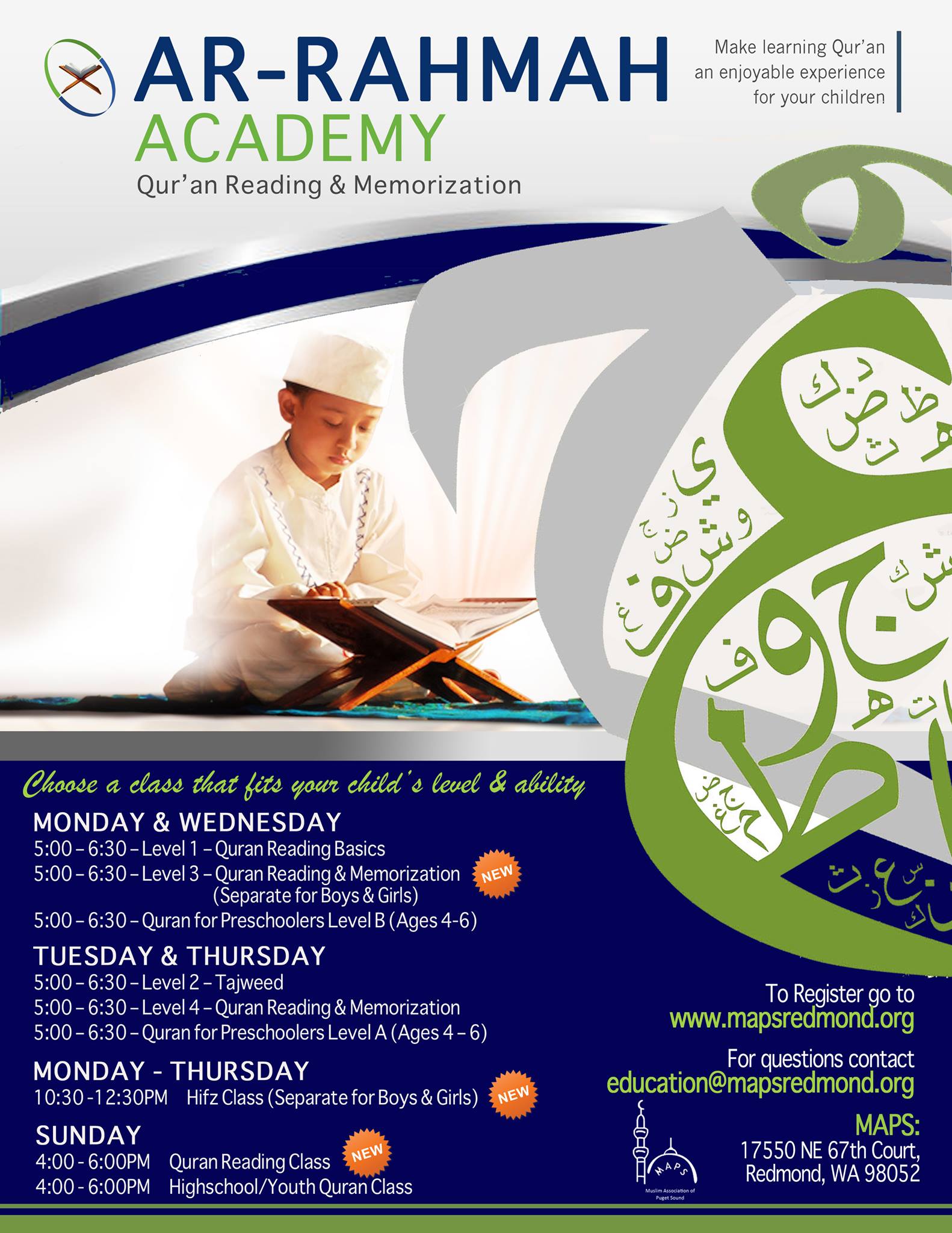 MAPS Ar Rahmah Academy | Redmond WA