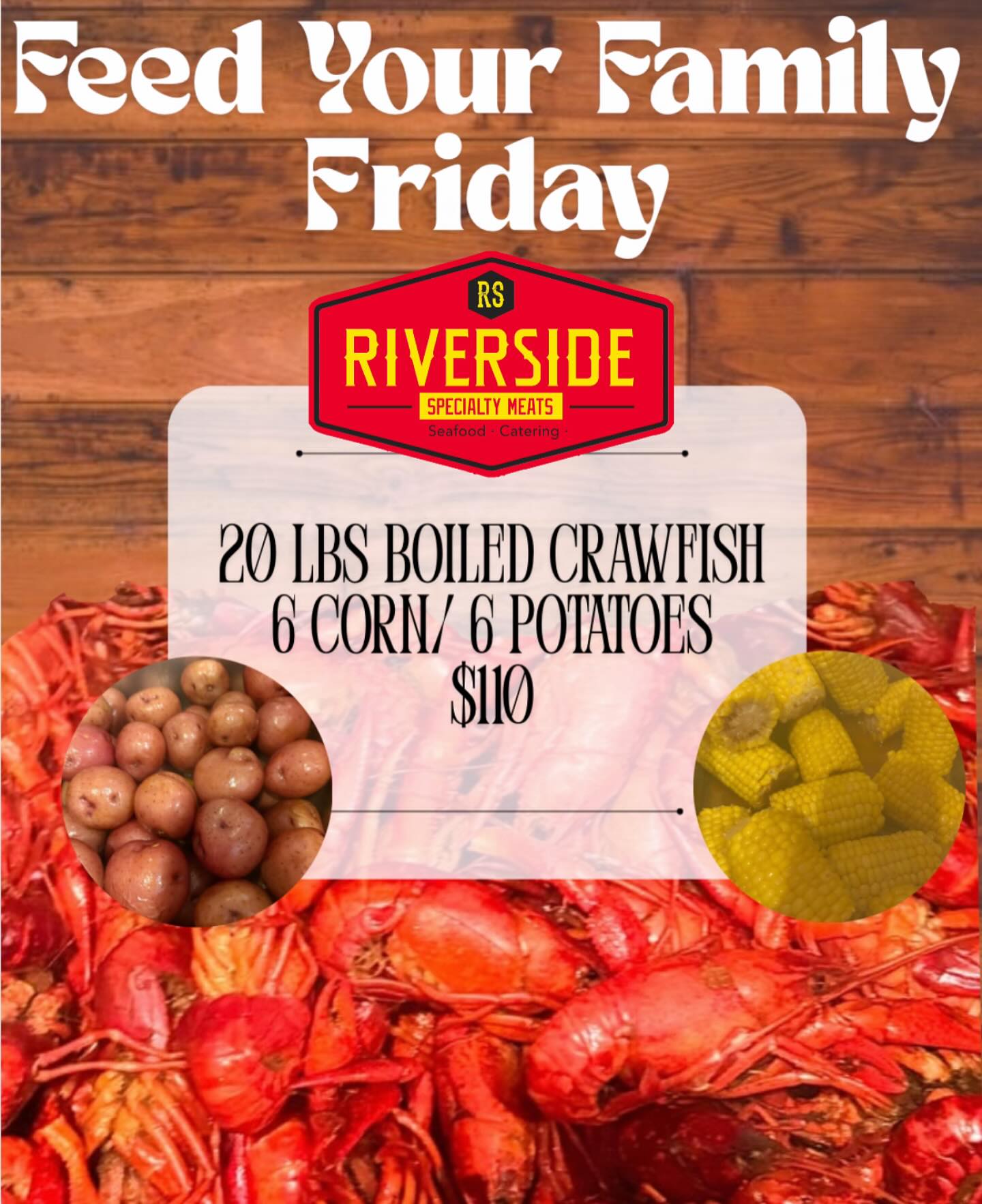 Riverside - 🥳🥳 TGIF 🥳🥳 It’s “Feed Your Family” Friday and we’ve got ...