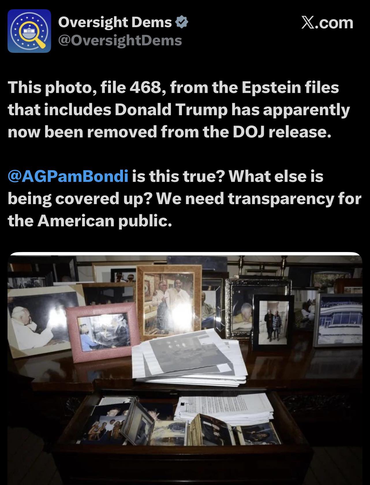 Mercado - 🔎 A File Including Trump Removed After Epstein Files Release ...
