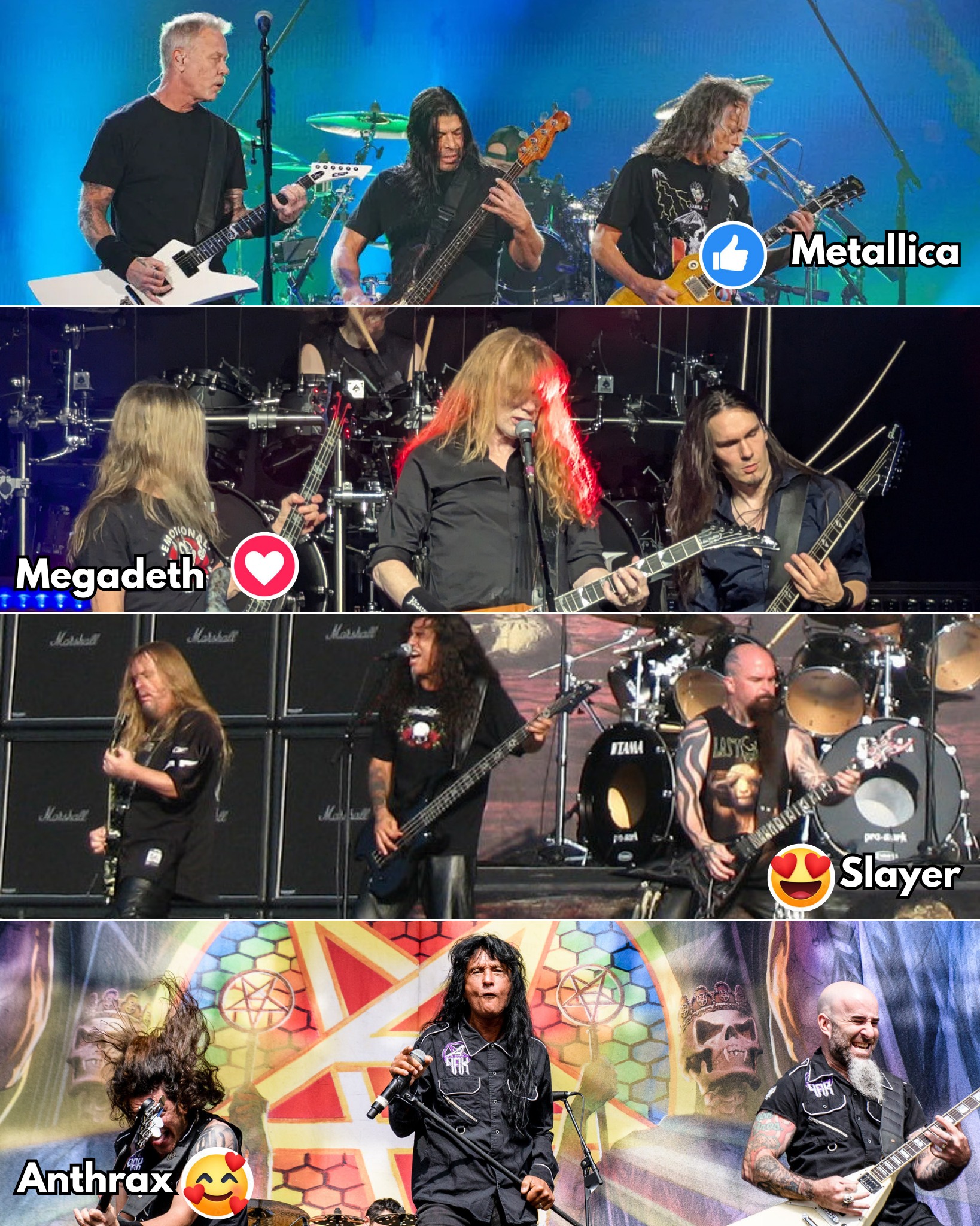 ミュージック LLICA SLAYER MEGADETH ANTHRAX LIVE Amazon.com