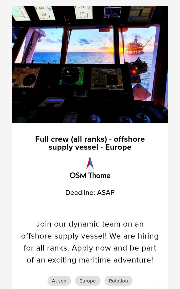 #fblifestyle Full crew (all ranks) -... - Maritime Careers | Facebook