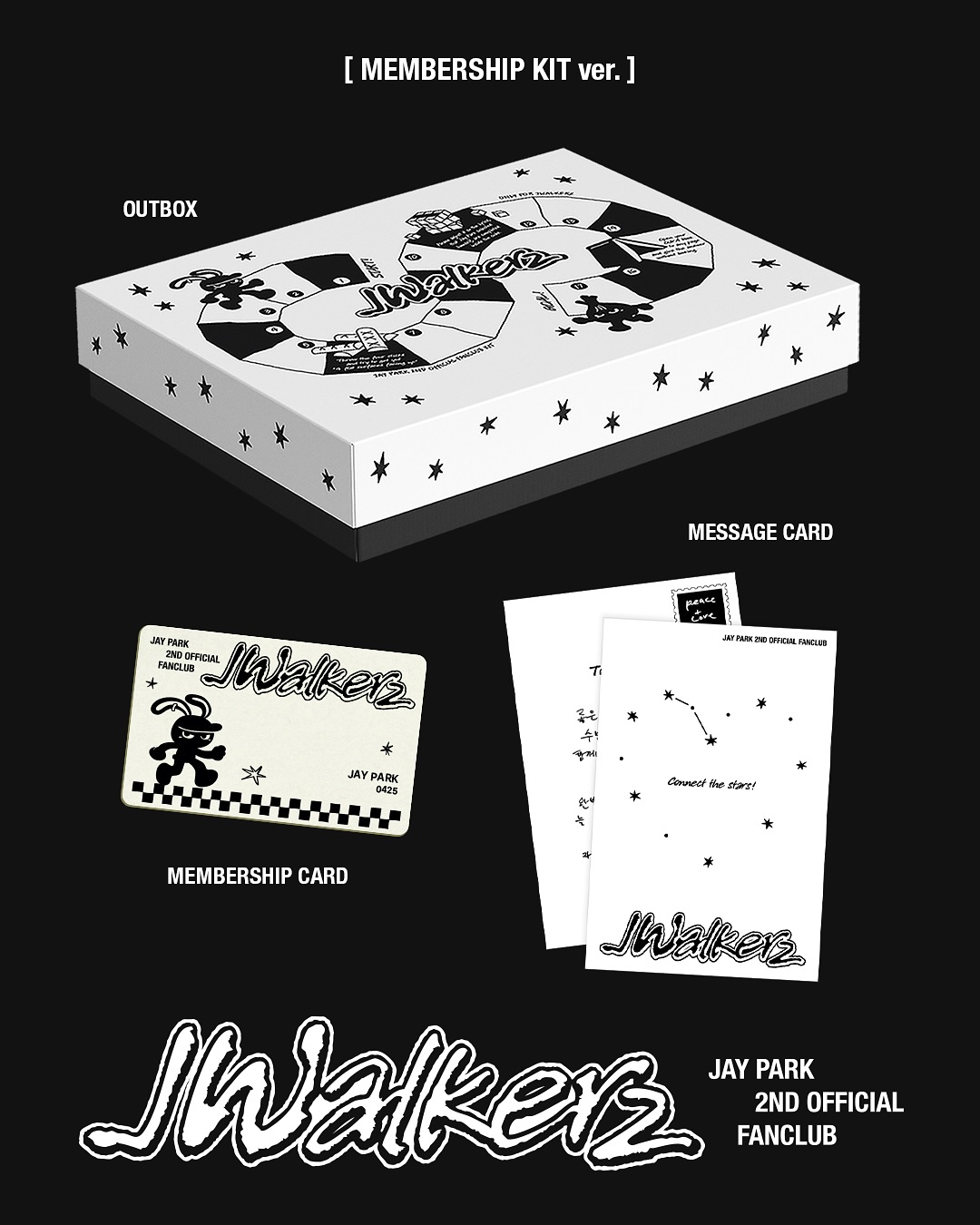X JAY PARK - JAY PARK 2nd Official Fanclub 'JWalkerz' Member Kit