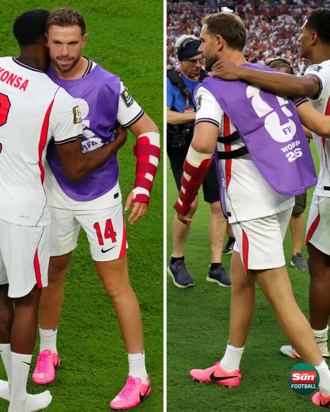 Jordan Henderson dressed in his full kit and boots despite having