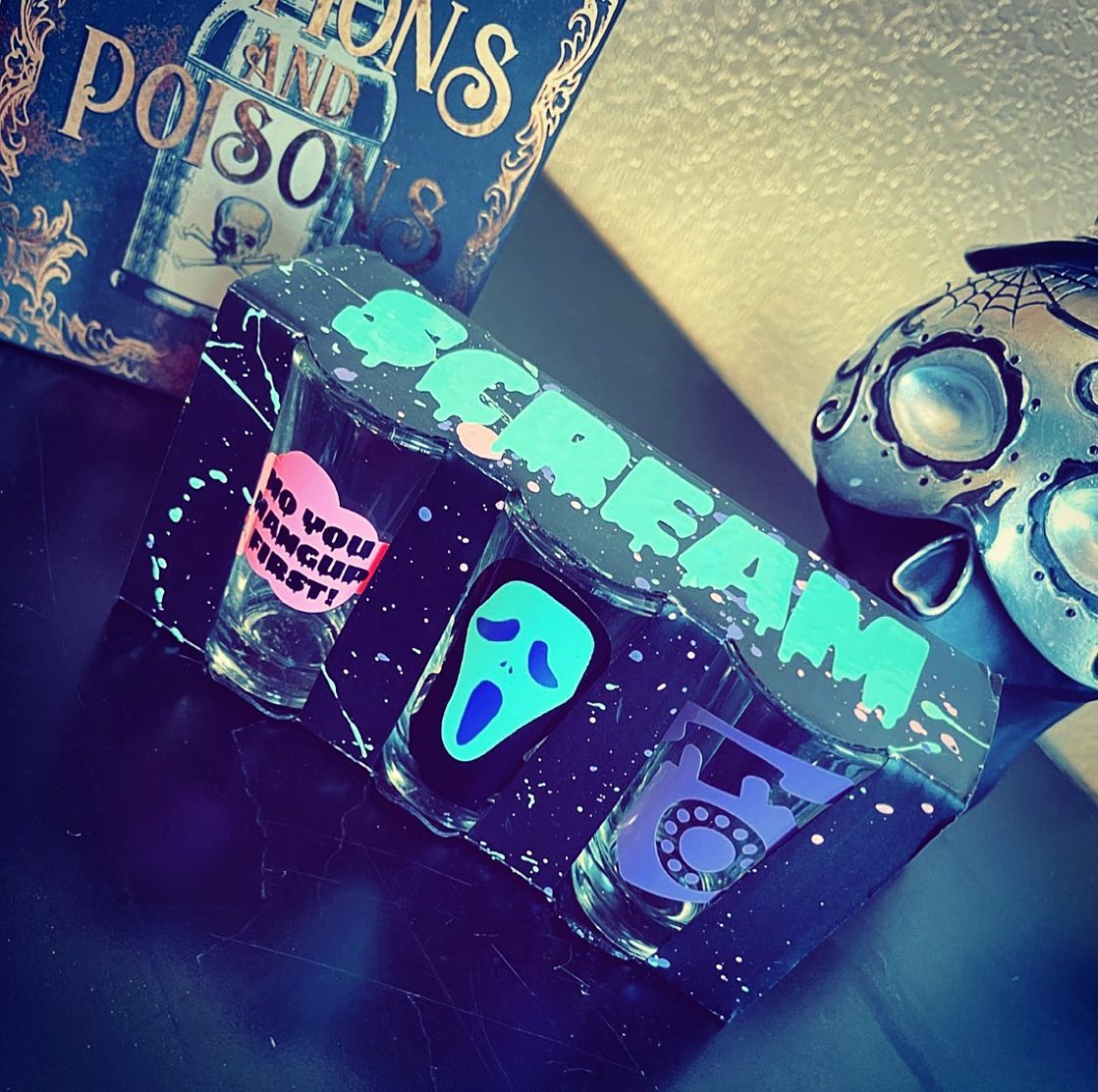 Designs By Sid - Our Scream Shot Glass Set! Launching...