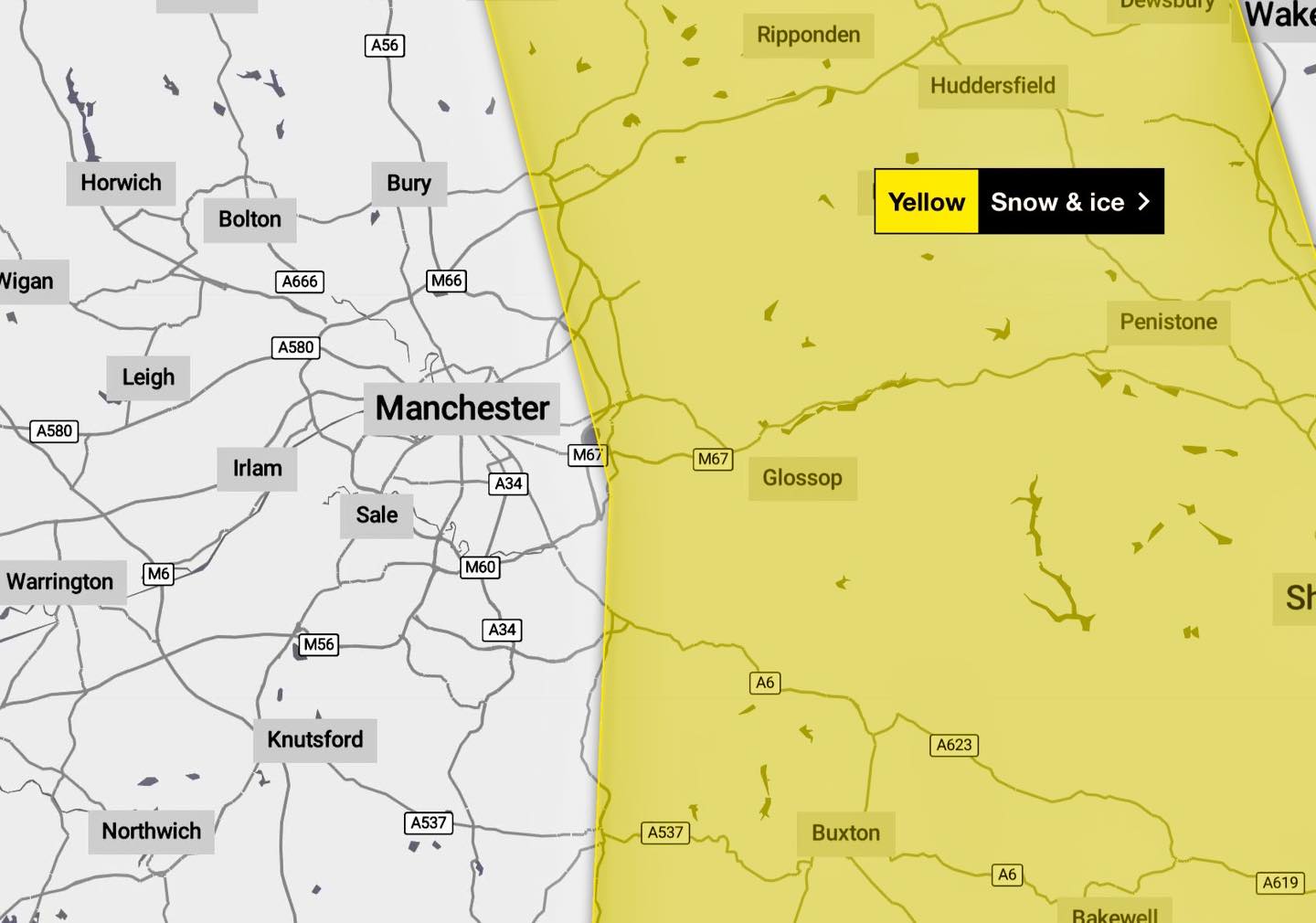 Manchester - Tuesday evening & overnight: Manchester is NOT included in ...