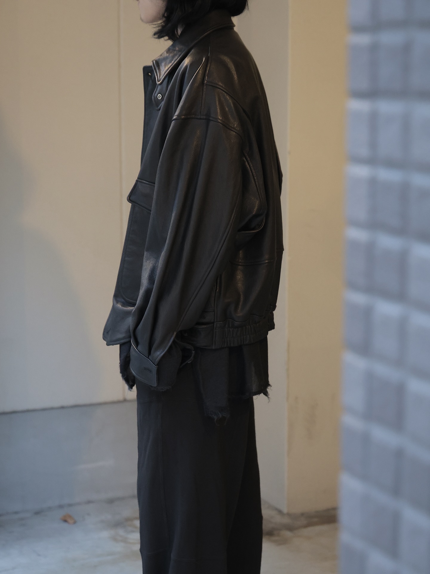 image. . @yoke_tokyo Leather Flight Jacket (BLACK) 175㎝ サイズ3 