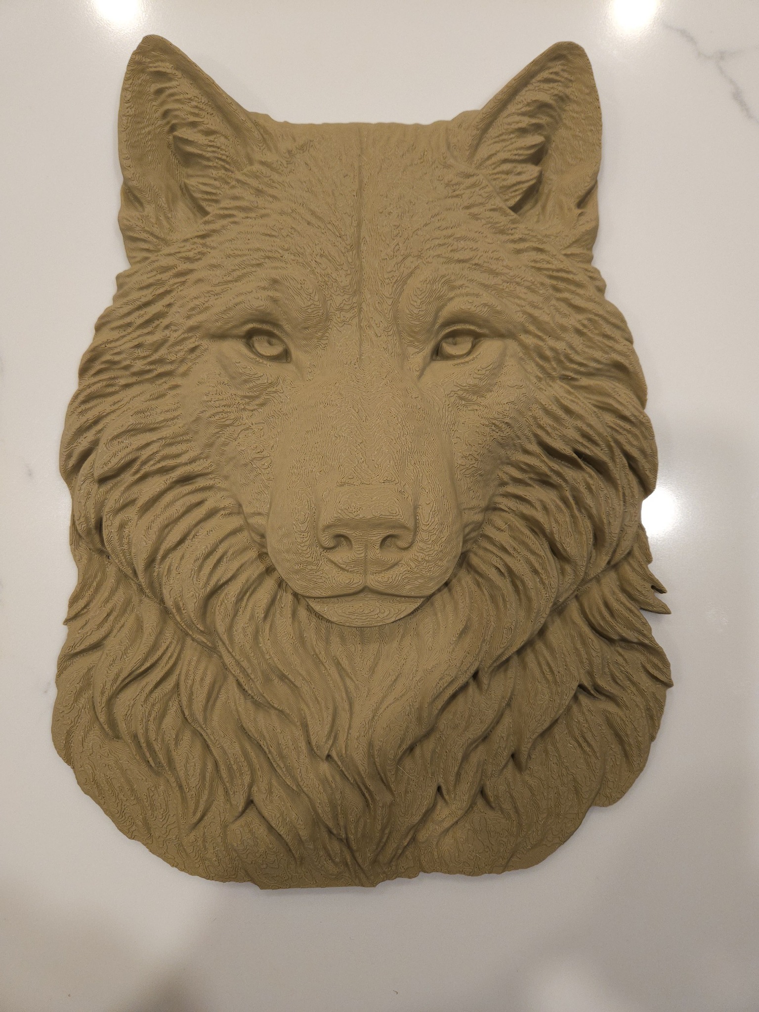 Bamboo H2C wolf print with birch wood PLA
