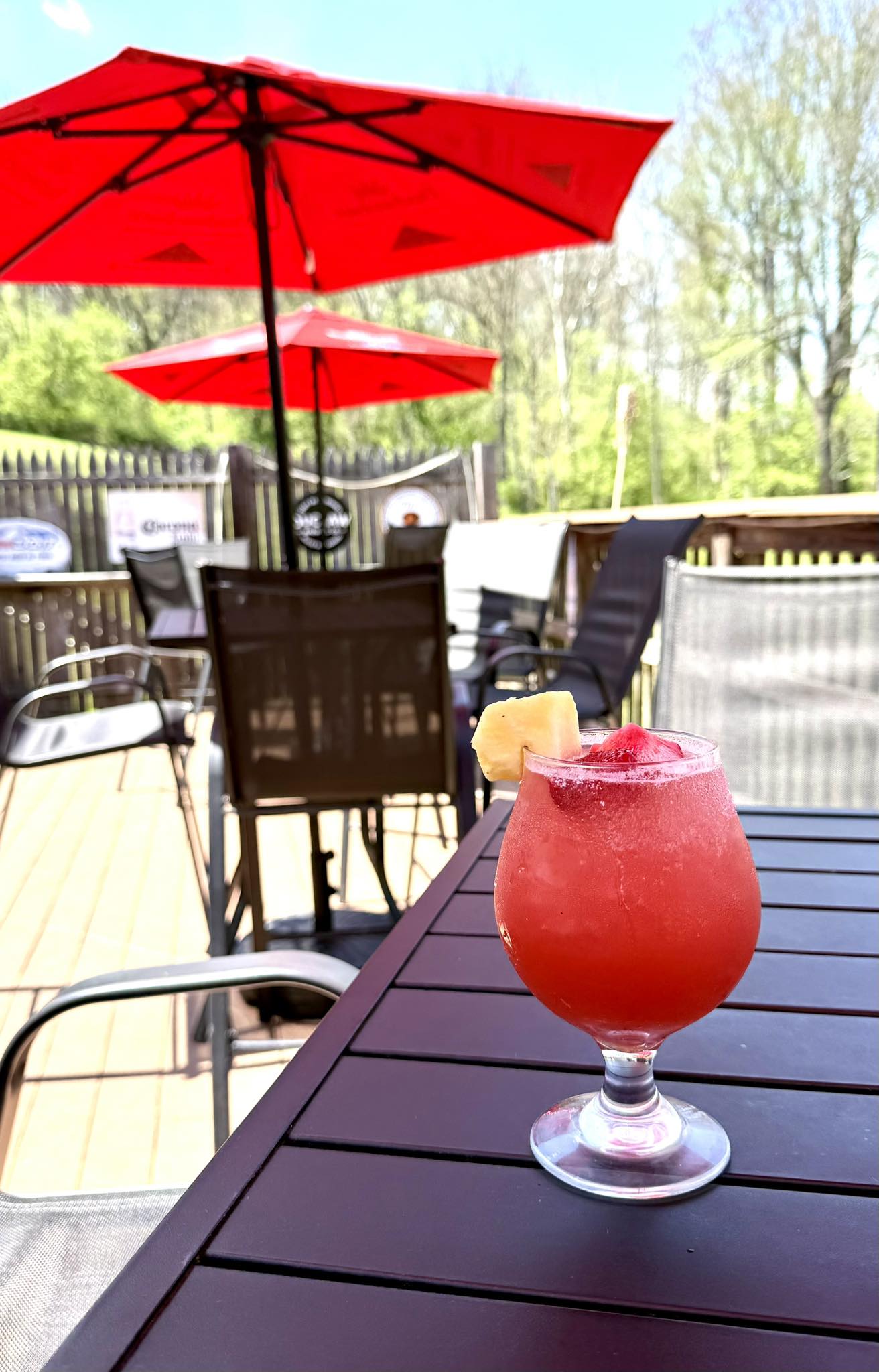 Strawberry pineapple margarita at Brookside Inn
