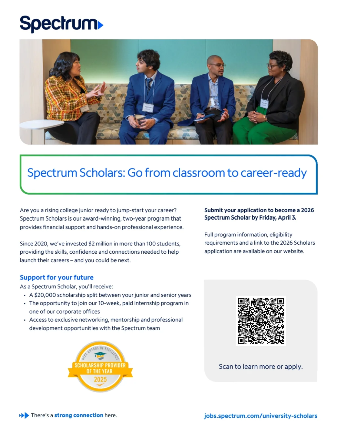 Applications are now open for the 2026 Spectrum Scholars program ...