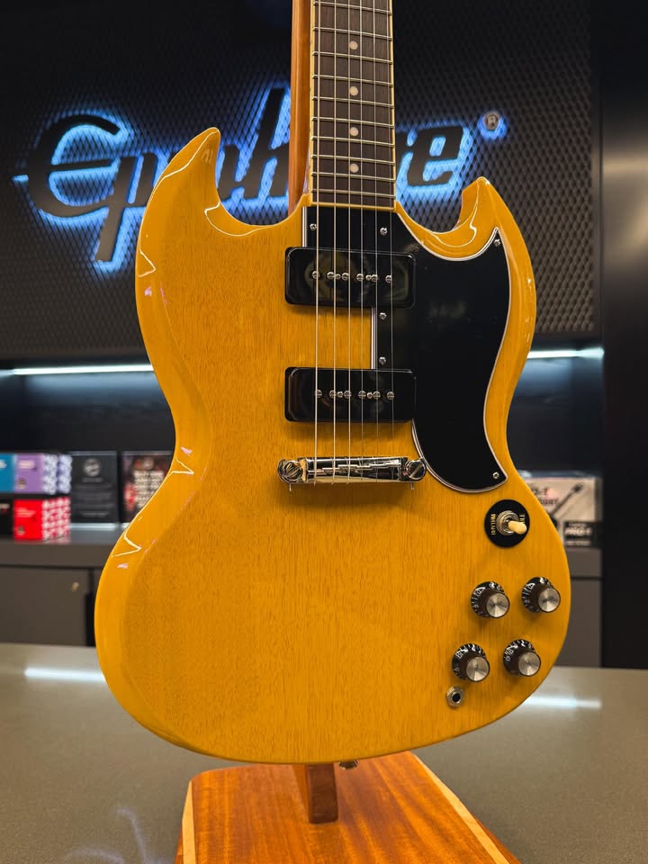 This exclusive Epiphone SG Special P-90 in a TV Yellow finish