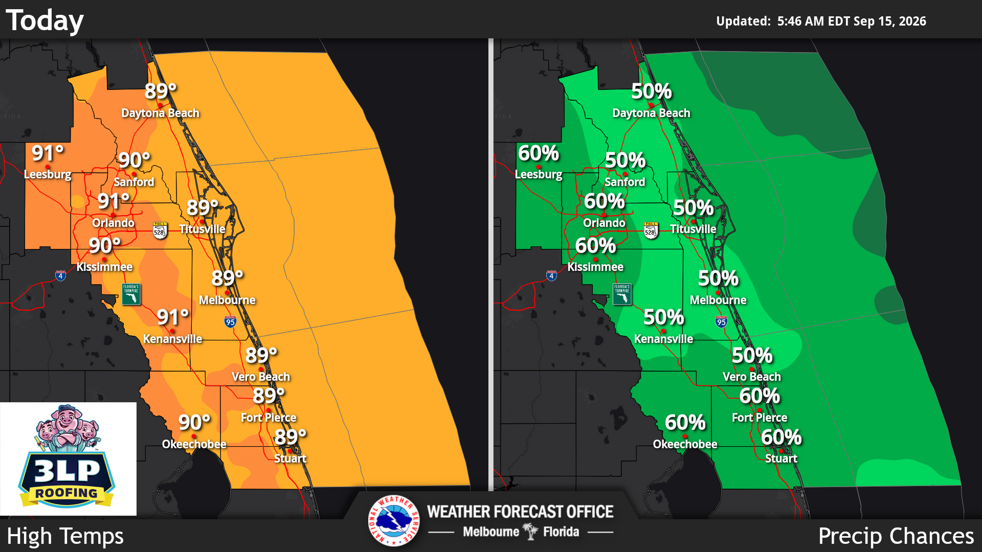 It's time to take a look at today's forecast thanks to @3lp