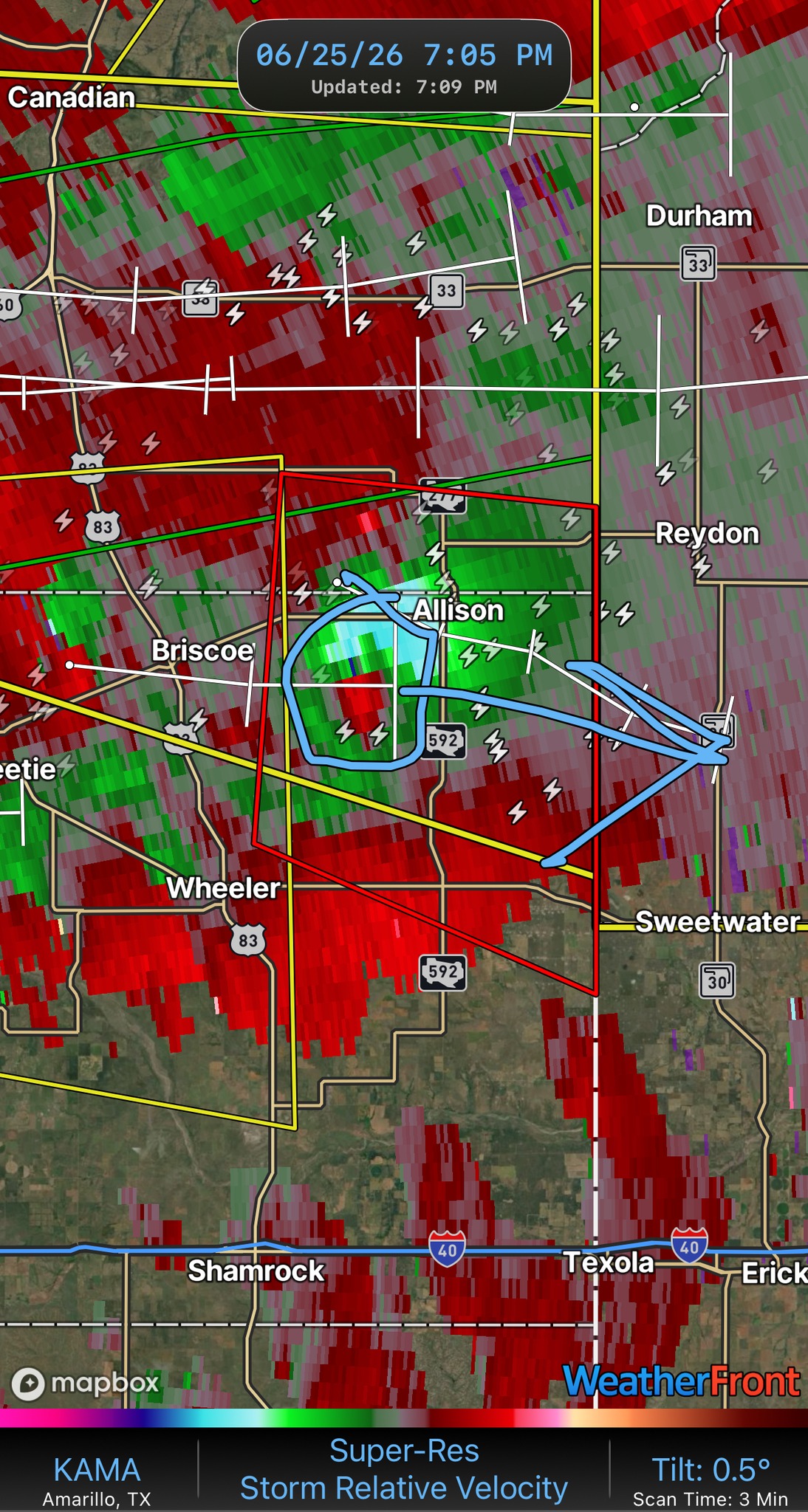 THIS WARNING HAS EXPIRED** 6/25 710PM: Dangerous storm with