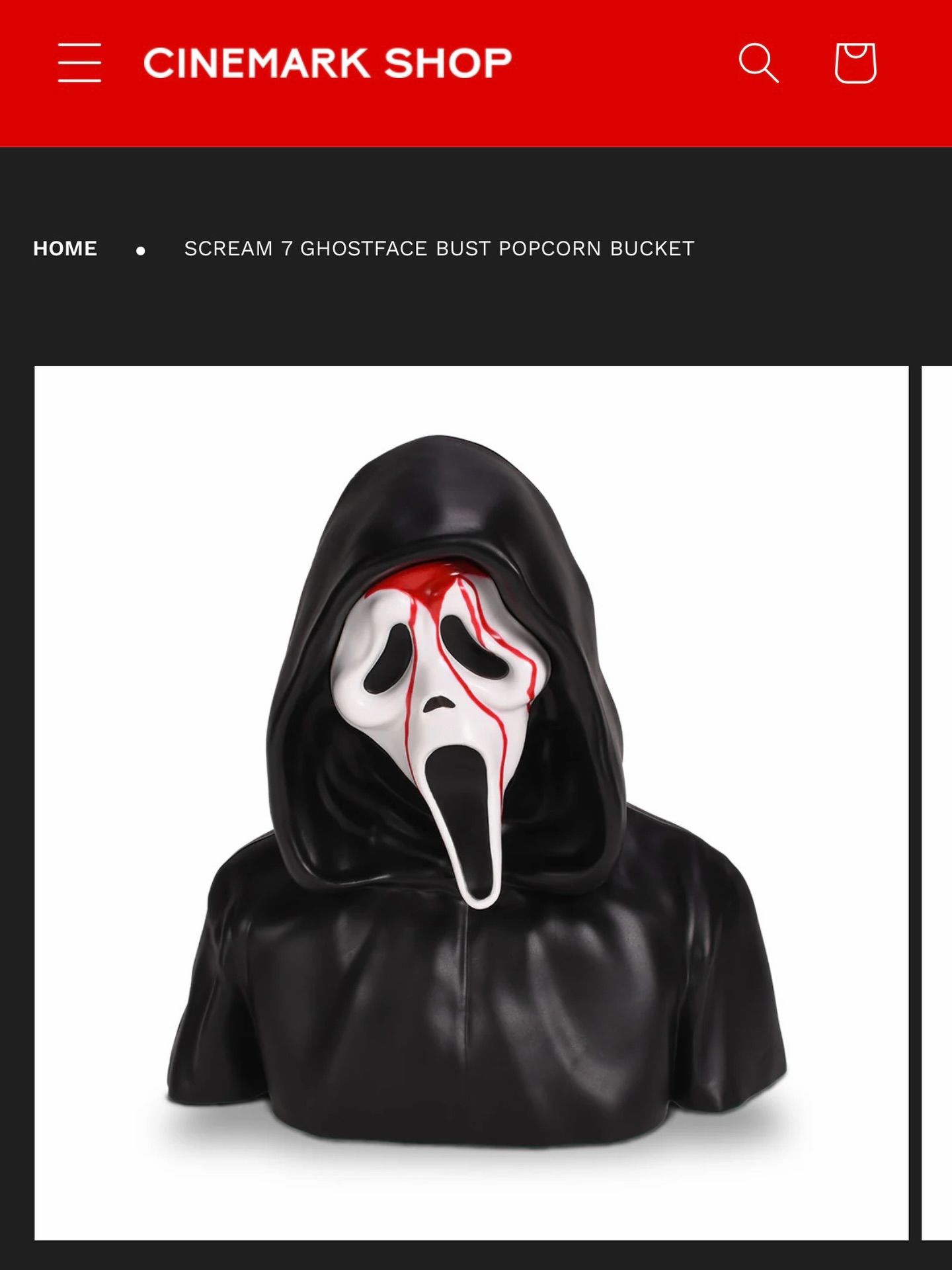 Cinemark is releasing an exclusive Scream 7 Ghostface souvenir cup