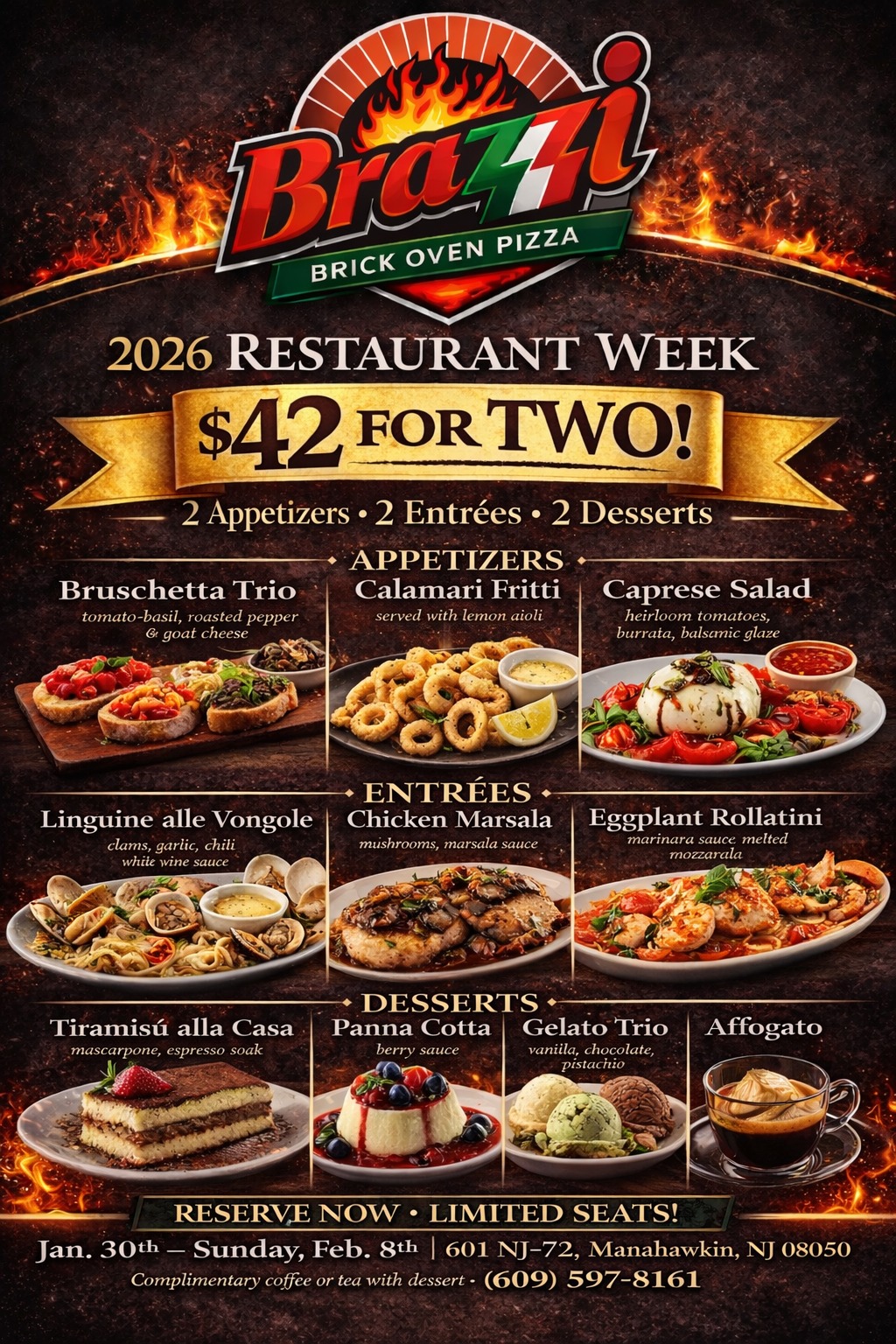 Brazzi Wood Fired Brick Oven Pizzeria | Manahawkin NJ