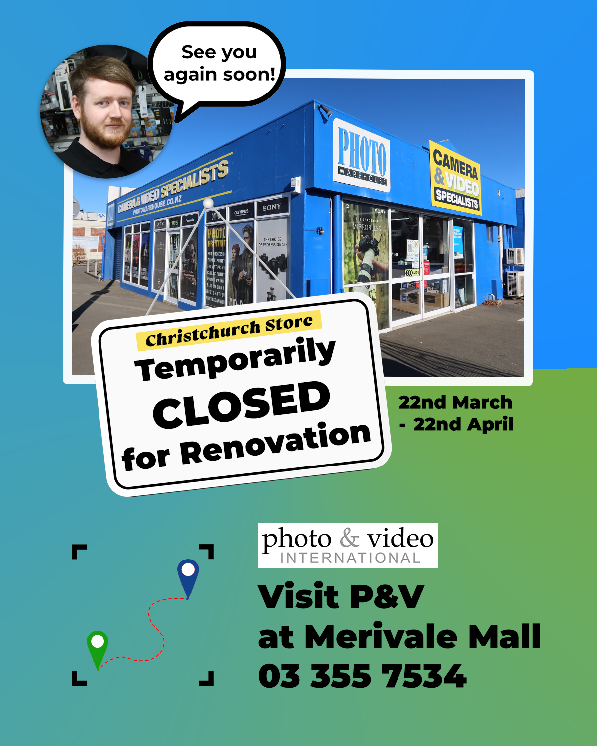 Photo - Our Christchurch store will be temporarily closed for