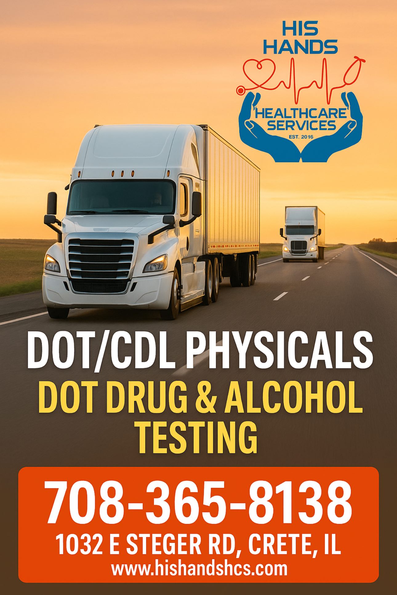 🚛 Need a DOT/CDL Physical... - His Hands Healthcare Services | Facebook