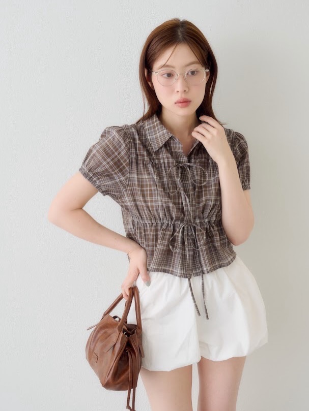 pick up item】 パフフロントリボンシャツ ¥6,490 → special price 