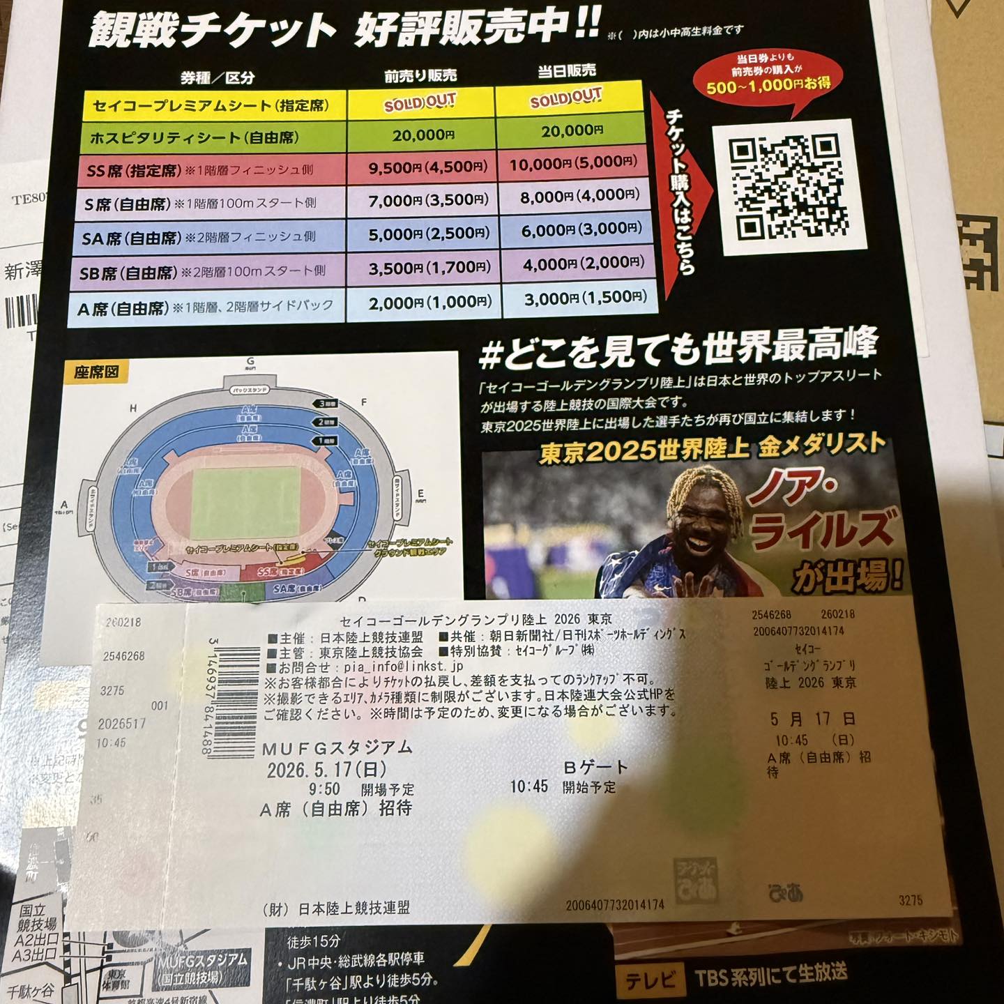 セイコーゴールデングランプリ陸上 東京マラソン2026の抽選があっ 